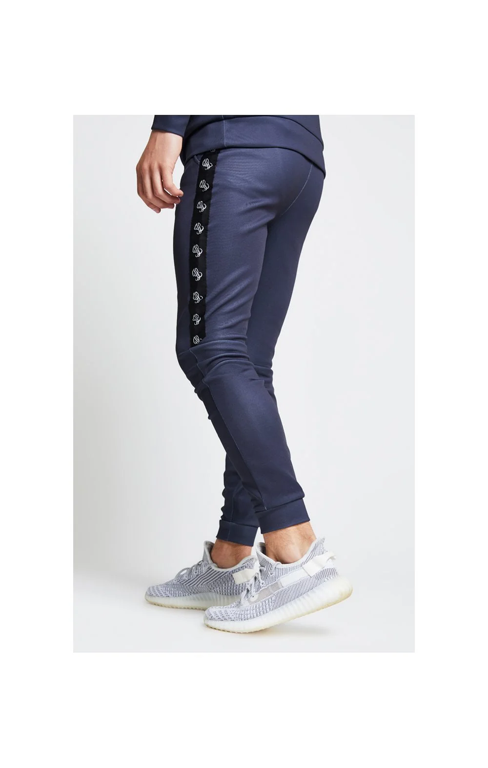 Illusive London Tape Cuffed Joggers – Grey - Image 3