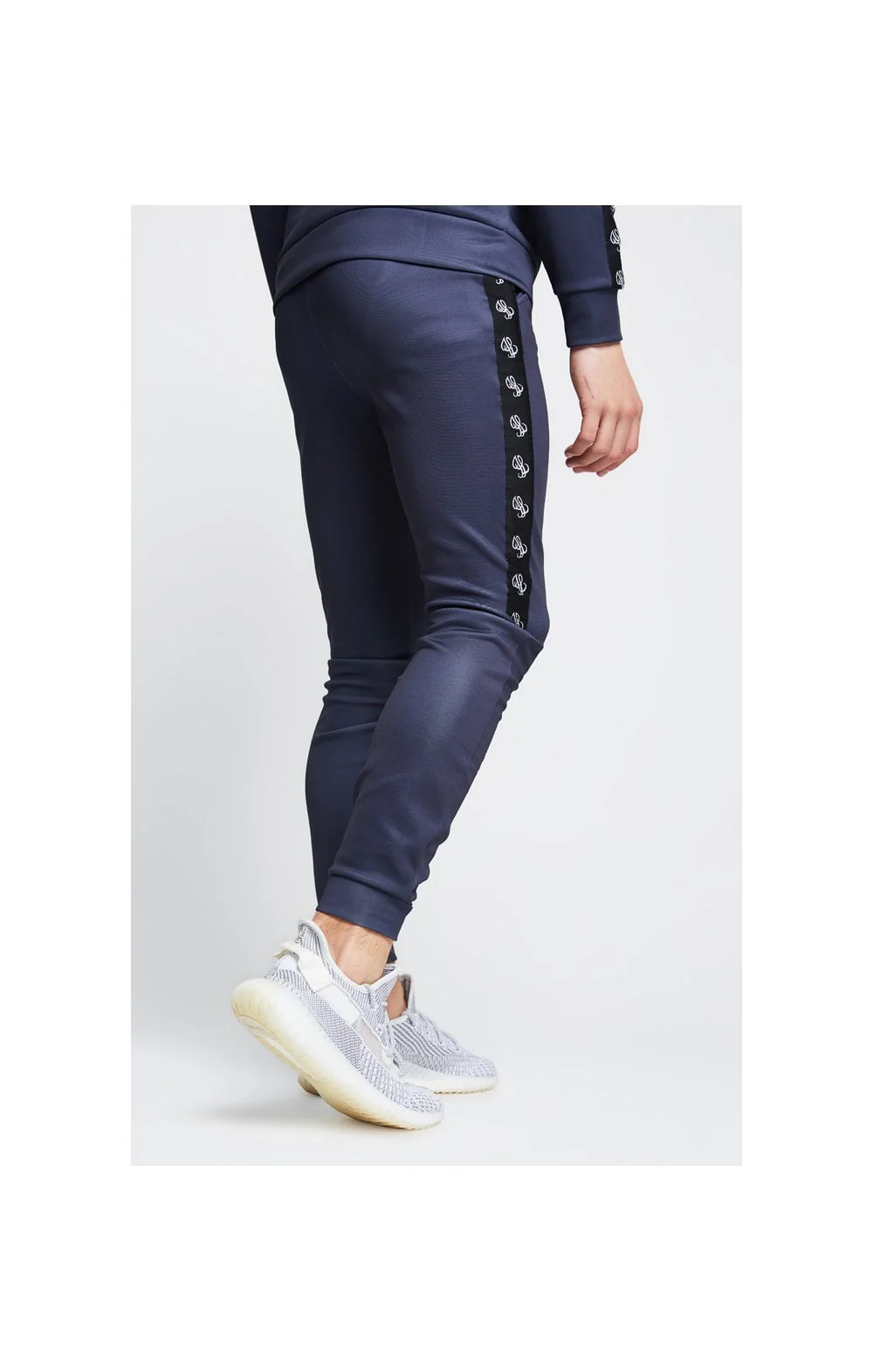 Illusive London Tape Cuffed Joggers – Grey - Image 4