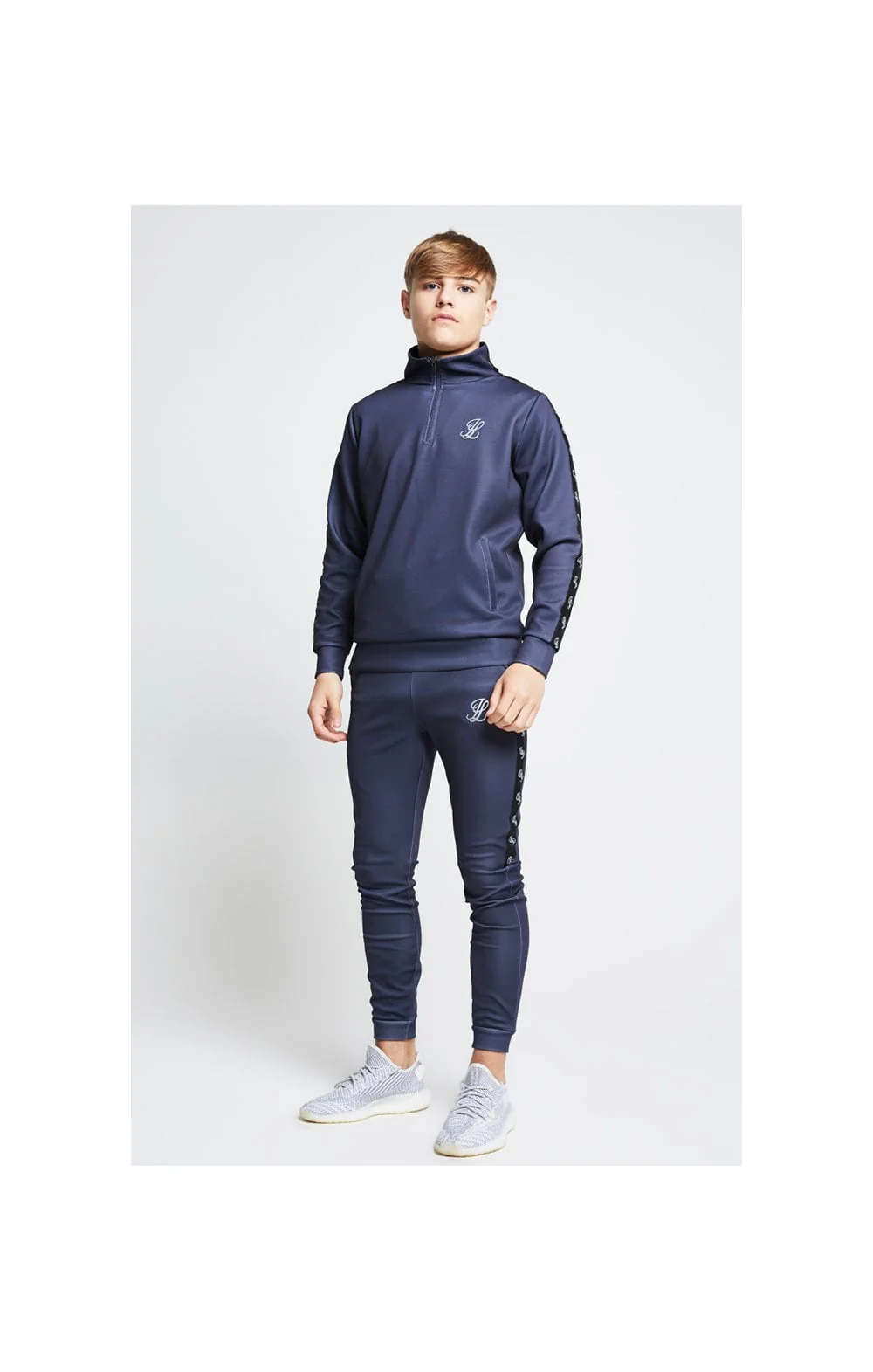 Illusive London Tape Cuffed Joggers – Grey - Image 5