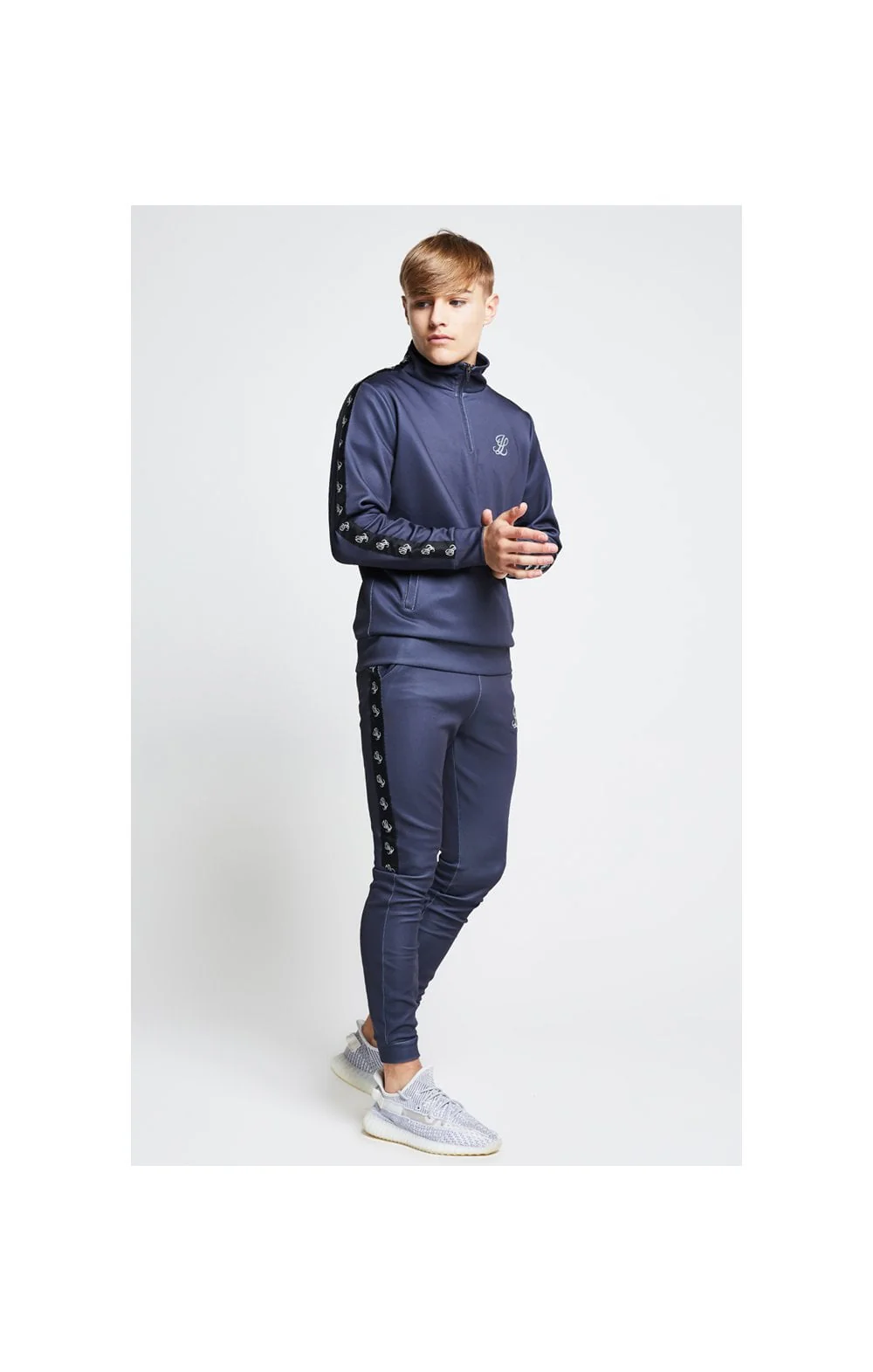 Illusive London Tape Cuffed Joggers – Grey - Image 6