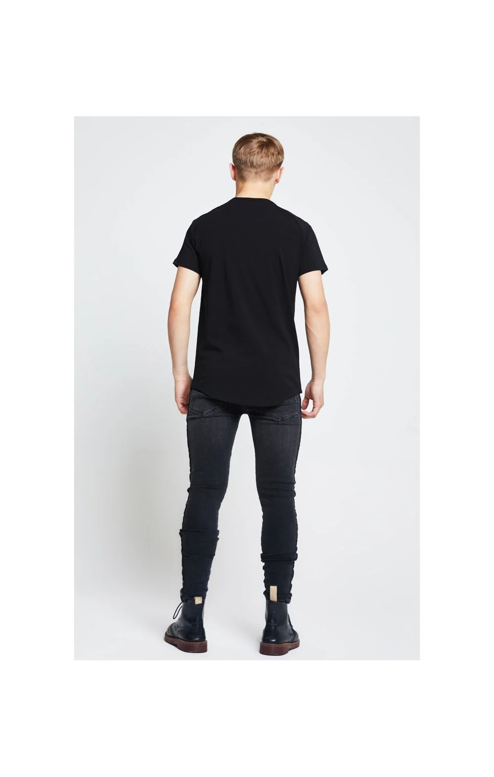 Boys Illusive Washed Black Taped Denim Jean - Image 6