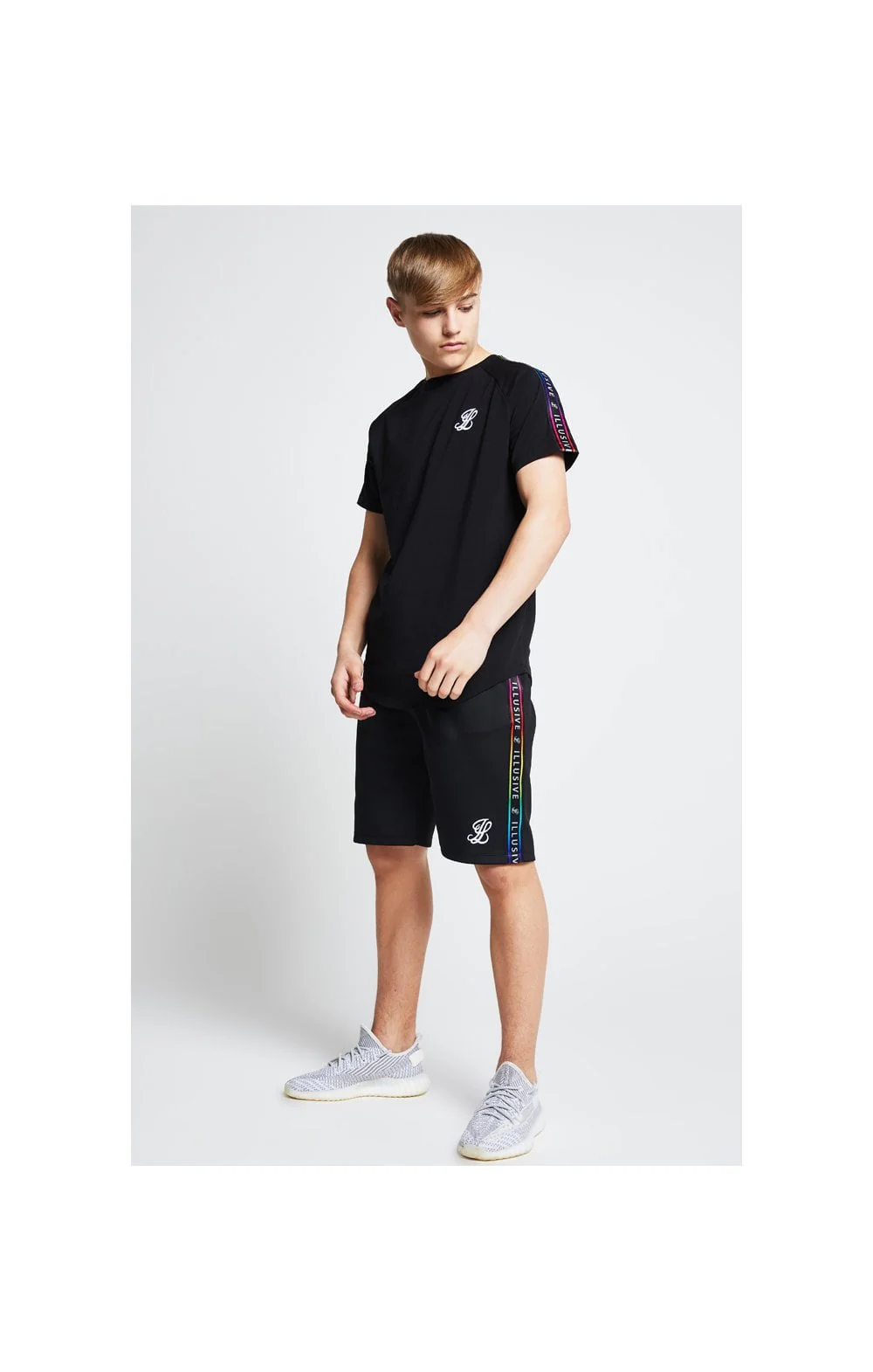 Illusive London Tape Jersey Shorts - Black - Image 5