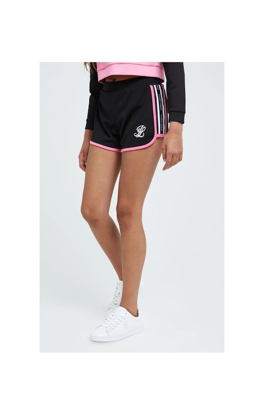 Illusive London Tape Shorts - Black - Image 2