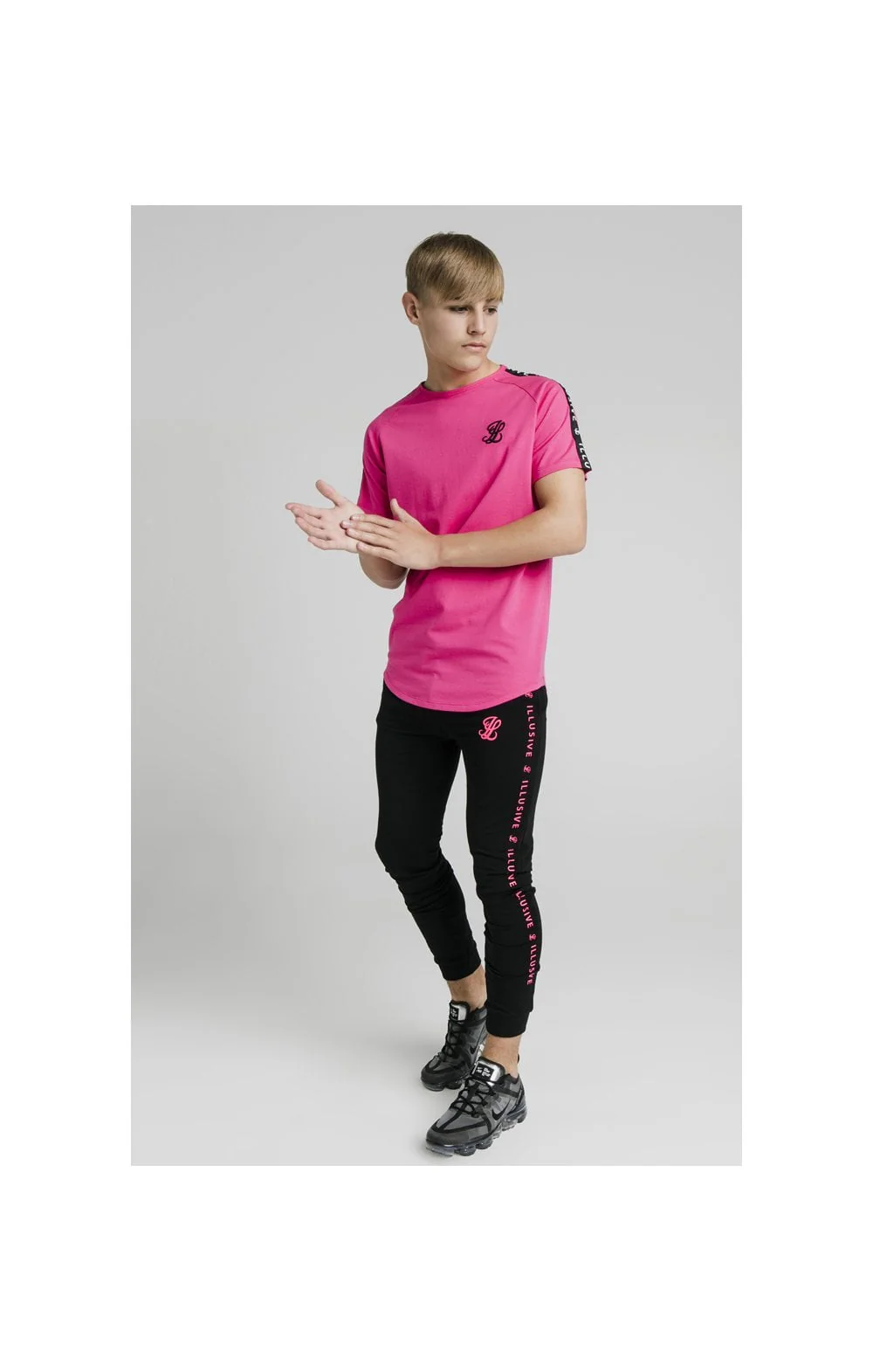 Illusive London Tape Tee – Pink - Image 3