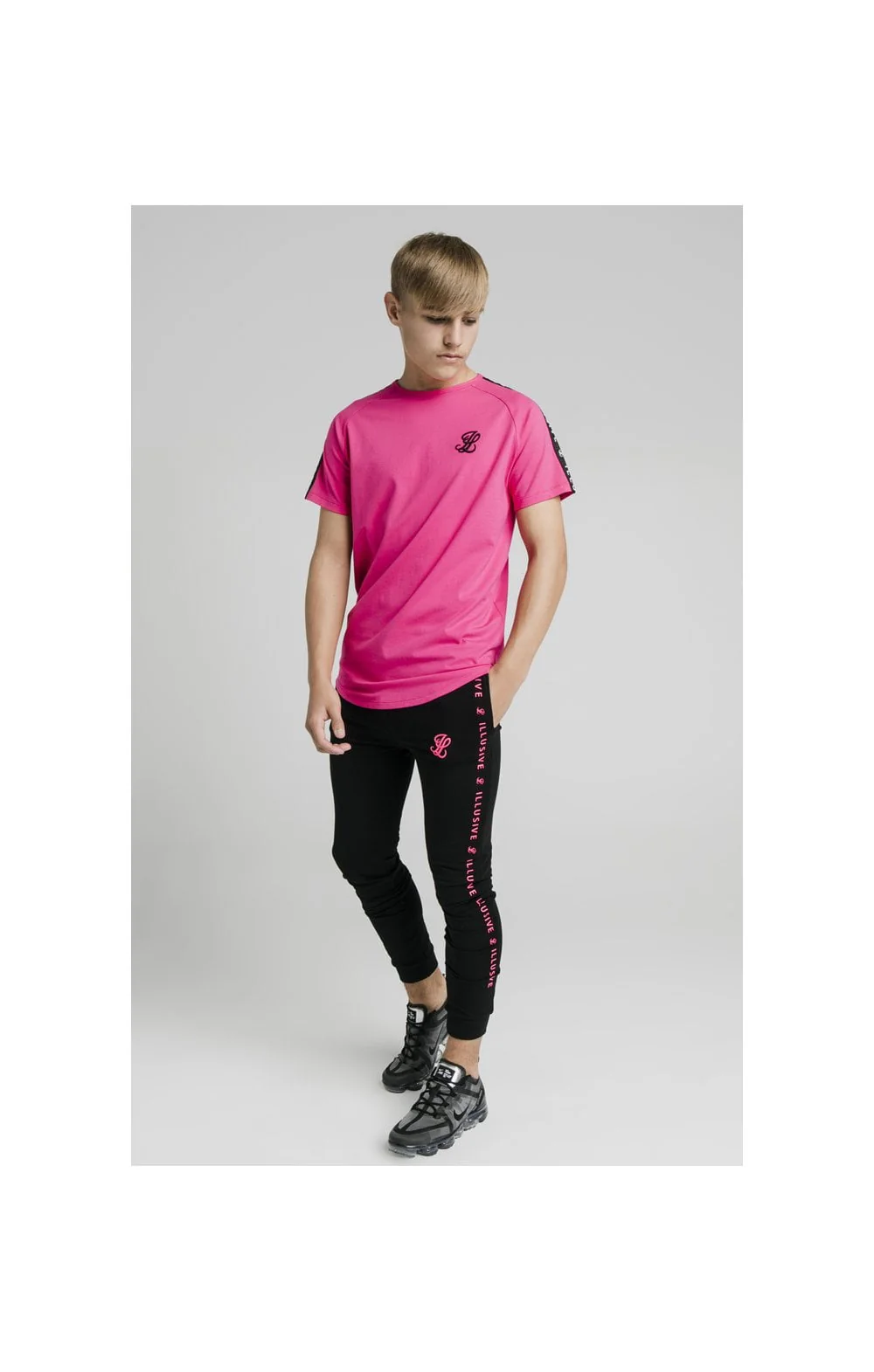 Illusive London Tape Tee – Pink - Image 4