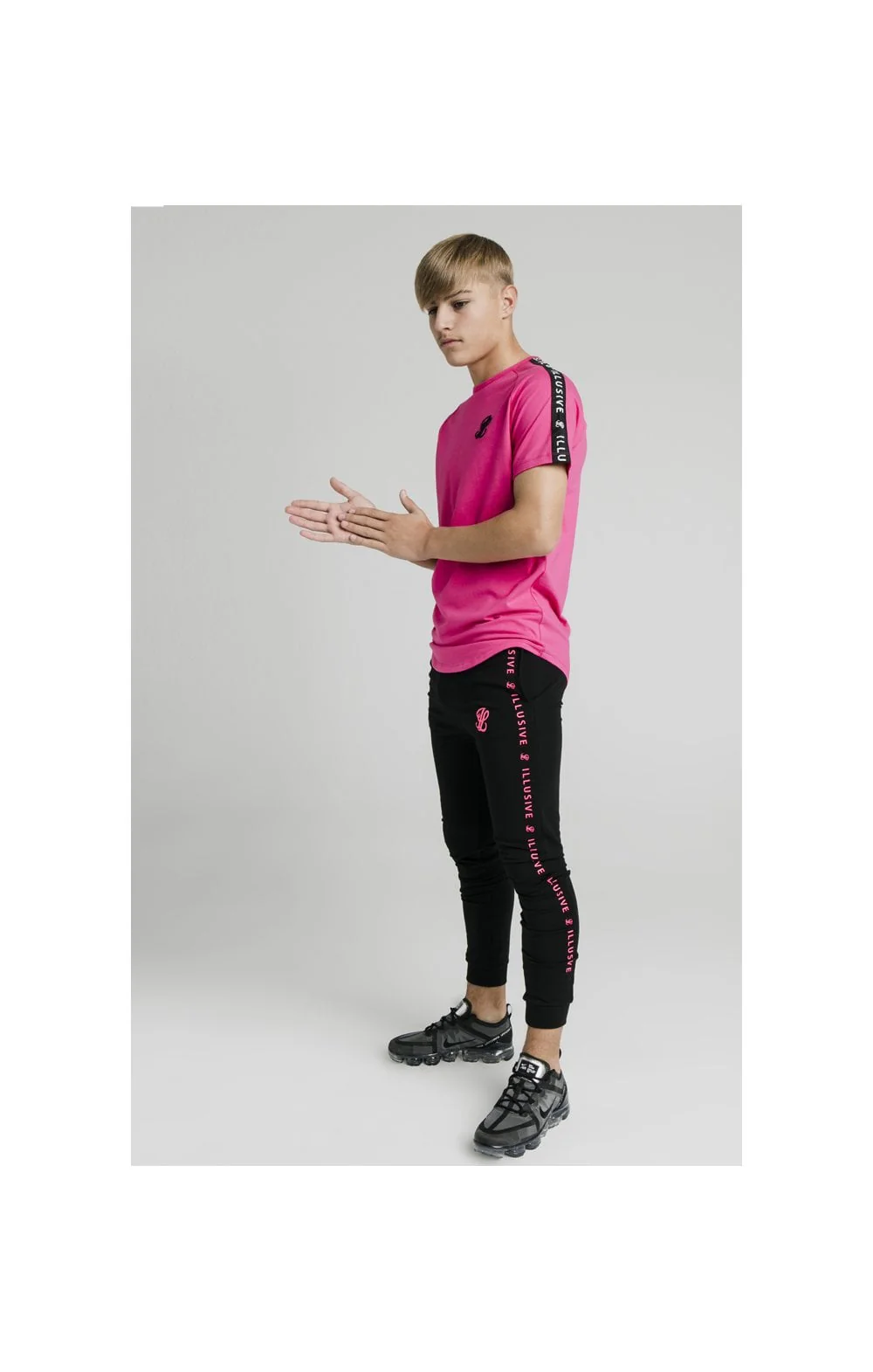 Illusive London Tape Tee – Pink - Image 6