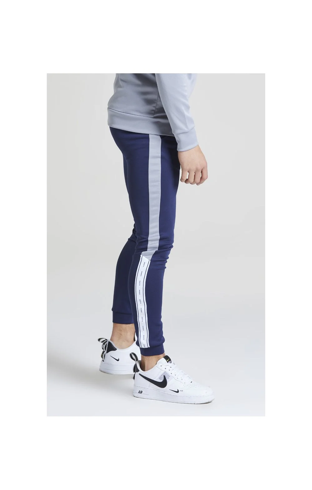 Illusive London Taped Joggers - Navy & Grey - Image 2
