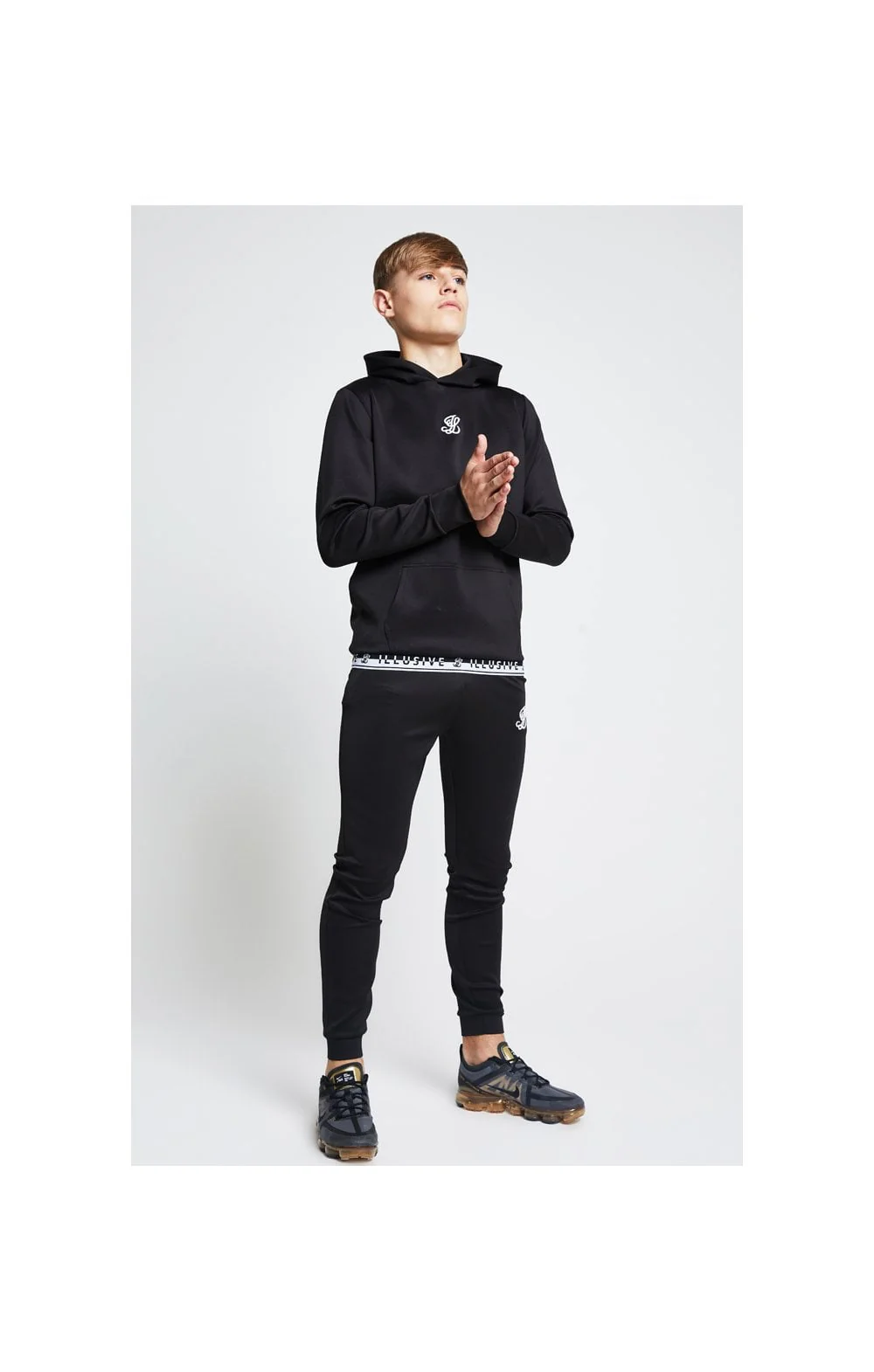 Illusive London Taped Overhead Hoodie - Black - Image 5