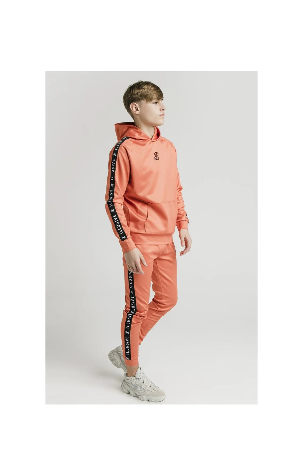 Illusive London Taped Overhead Hoodie - Orange - Image 3