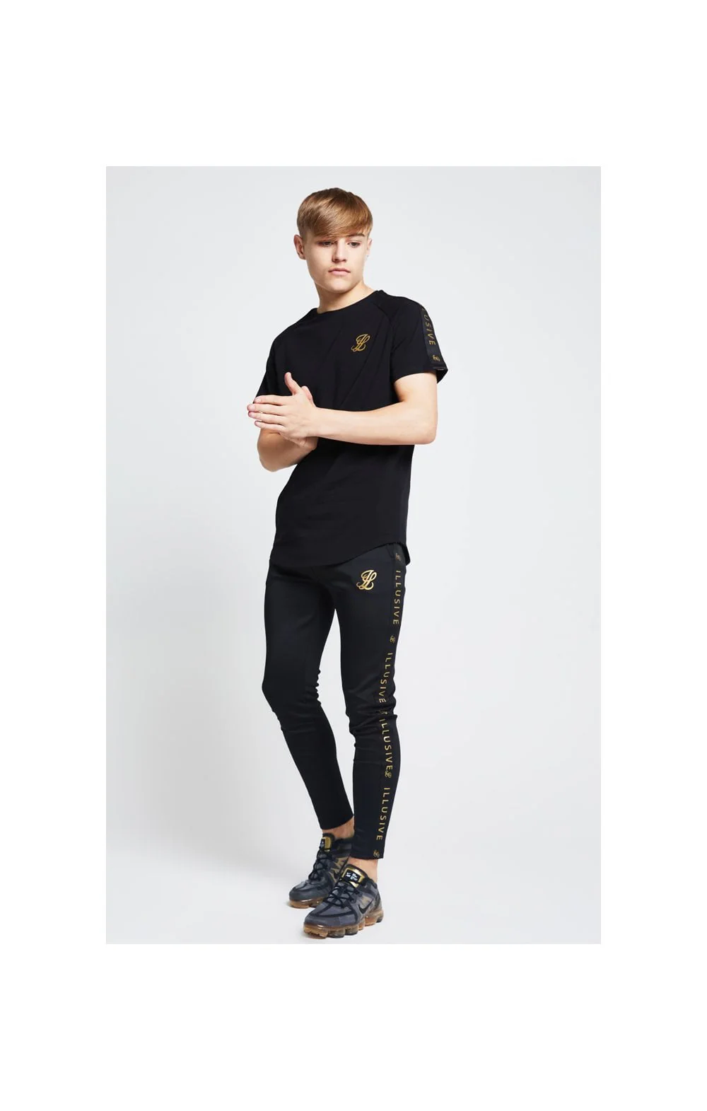 Illusive London Taped Raglan Tee - Black - Image 4