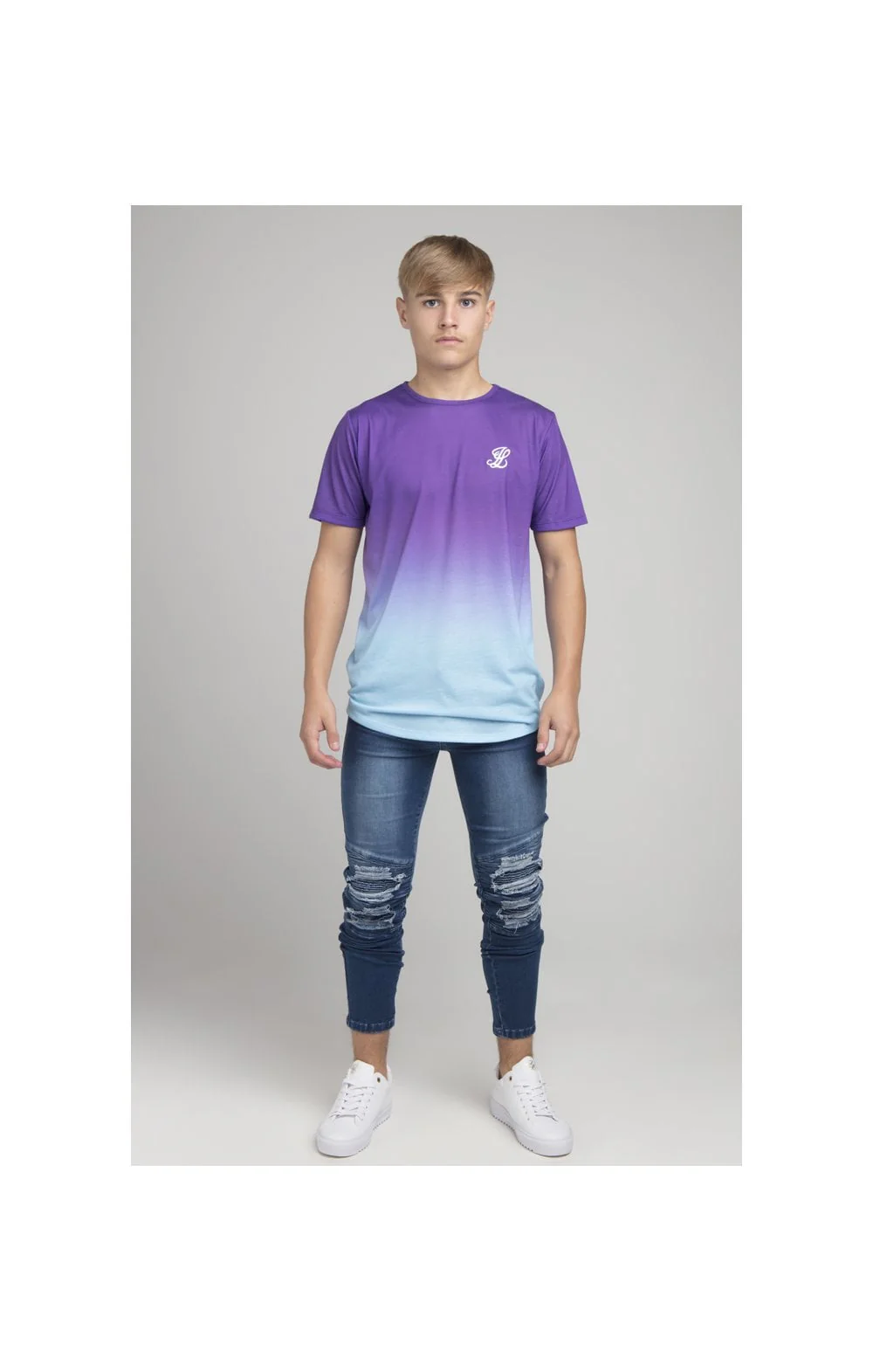 Boys Illusive Purple Fade T-Shirt - Image 5