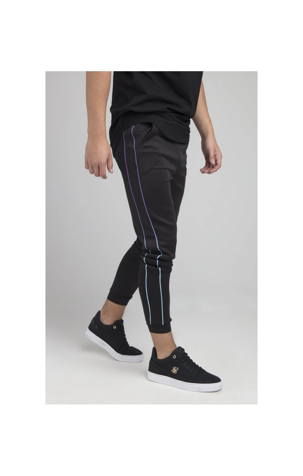 Boys Illusive Black Panelled Jogger - Image 2