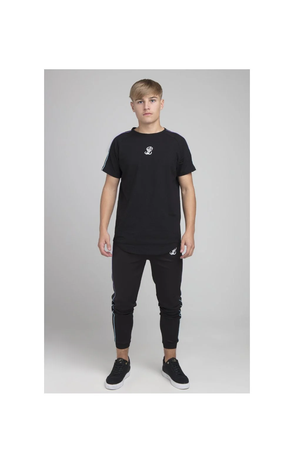 Boys Illusive Black Panelled Jogger - Image 4