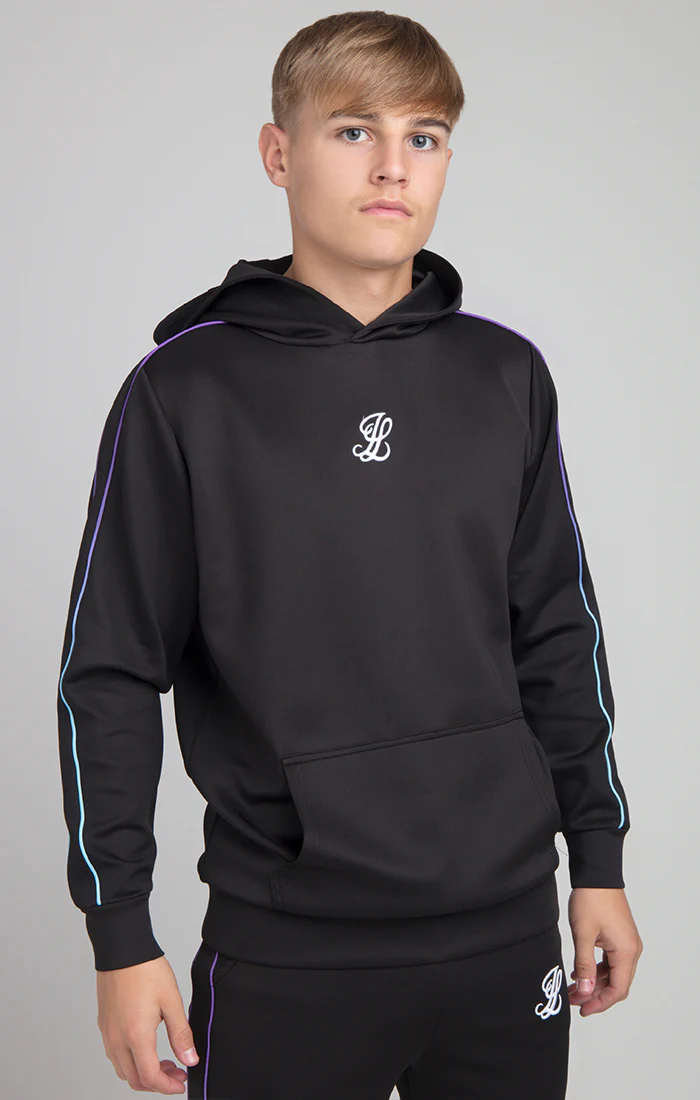 Boys Illusive Black Overhead Hoodie - Image 2