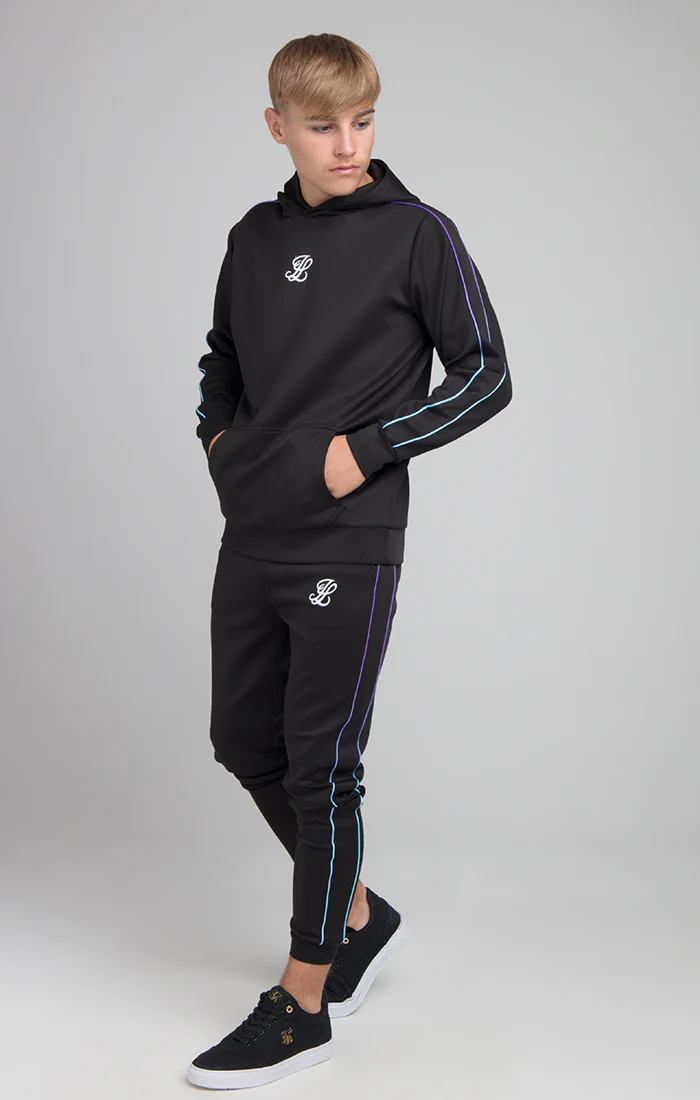 Boys Illusive Black Overhead Hoodie - Image 4