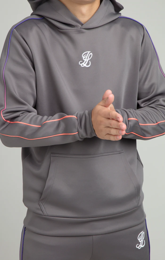 Boys Illusive Grey Overhead Hoodie - Image 2