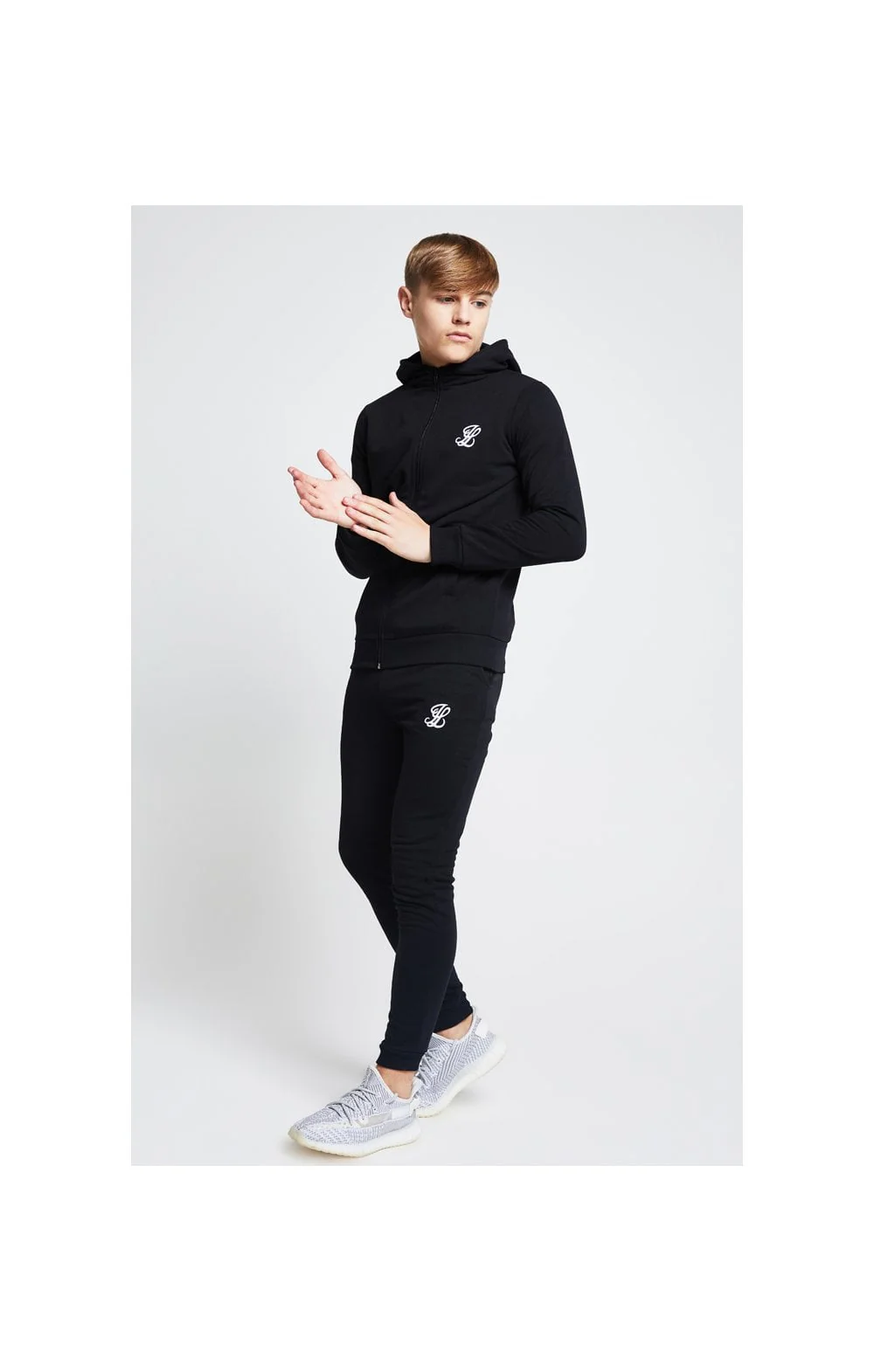 Boys Illusive Black Zip Thru Hoodie - Image 3