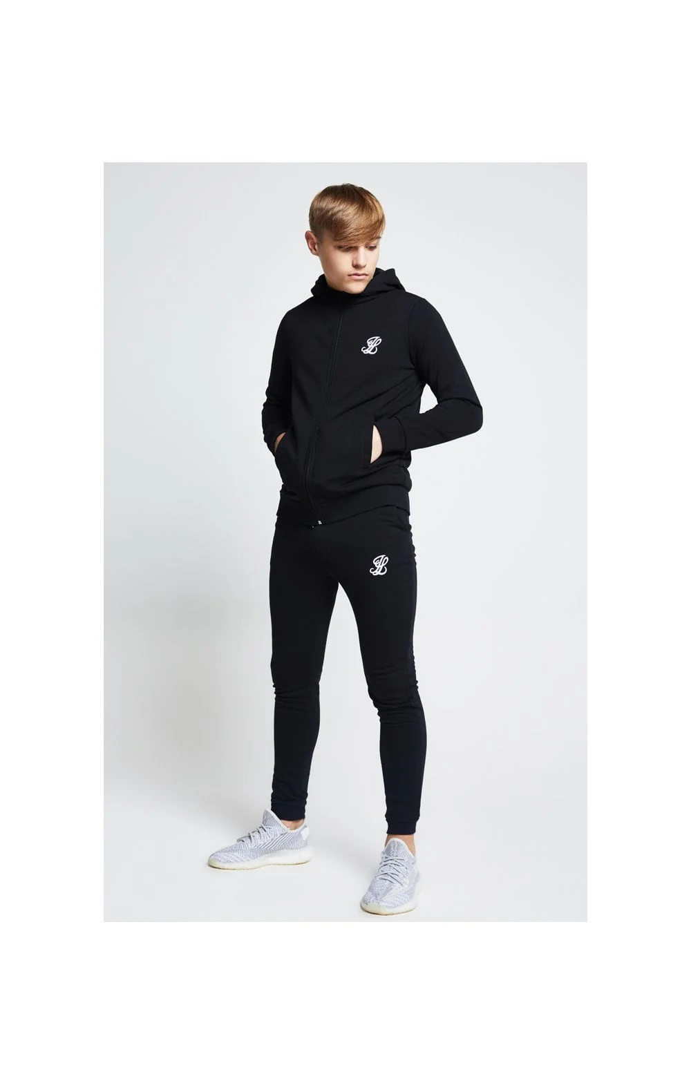 Boys Illusive Black Zip Thru Hoodie - Image 5