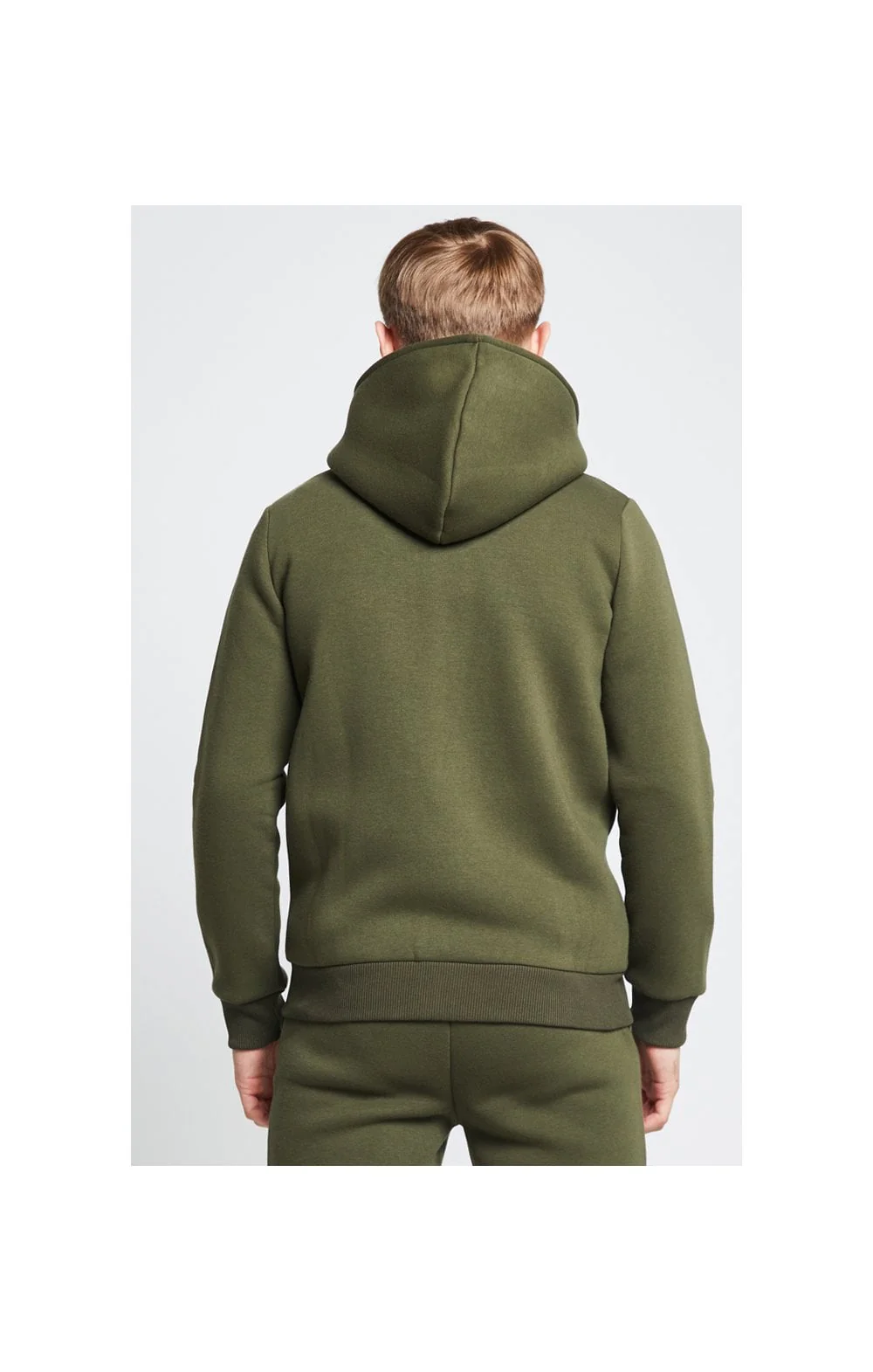 Illusive London Zip Through Hoodie - Khaki - Image 4