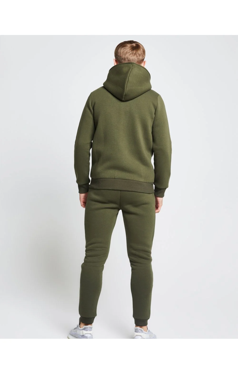 Illusive London Zip Through Hoodie - Khaki - Image 5