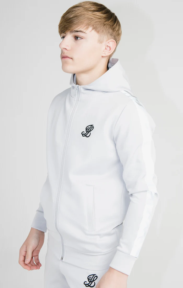 Illusive London Zip Through Reflect Hoodie - Grey