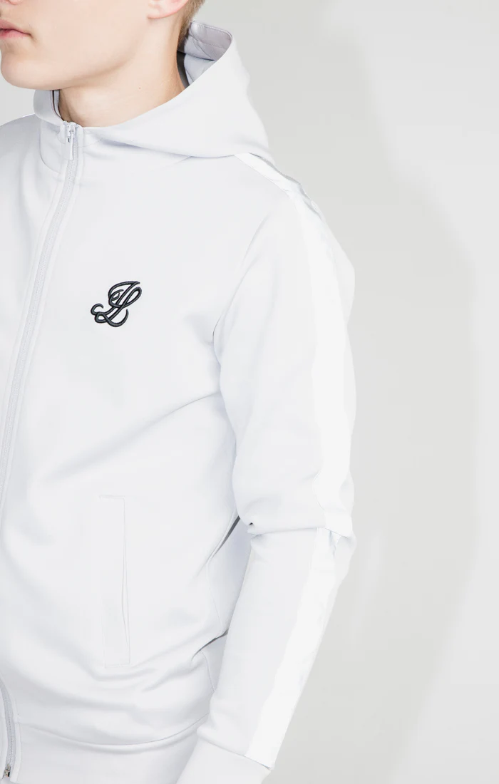 Illusive London Zip Through Reflect Hoodie - Grey - Image 2