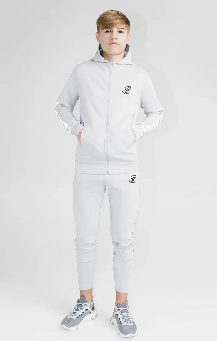 Illusive London Zip Through Reflect Hoodie - Grey - Image 3