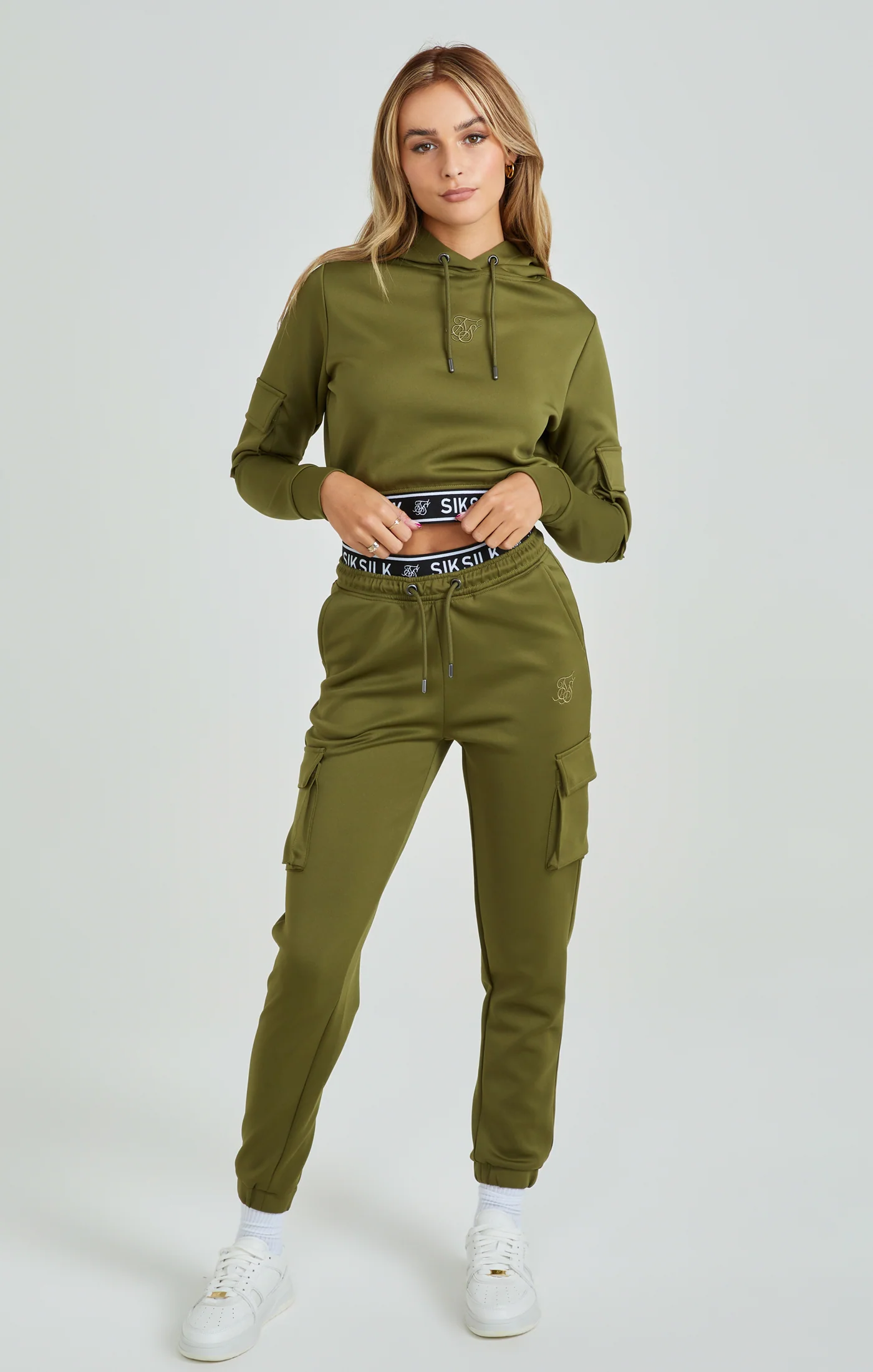 Khaki Cargo Pocket Track Pant - Image 2
