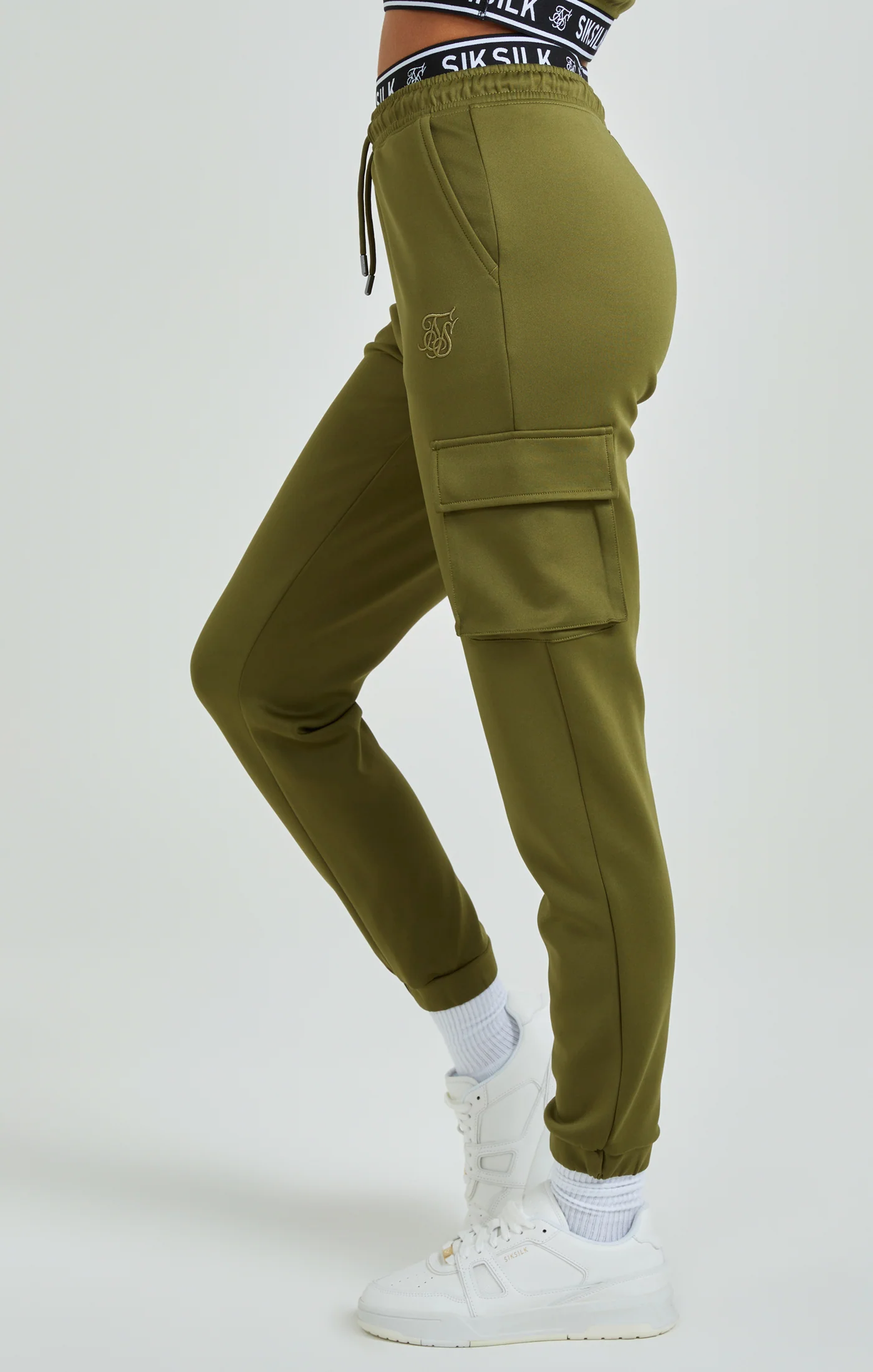 Khaki Cargo Pocket Track Pant - Image 3