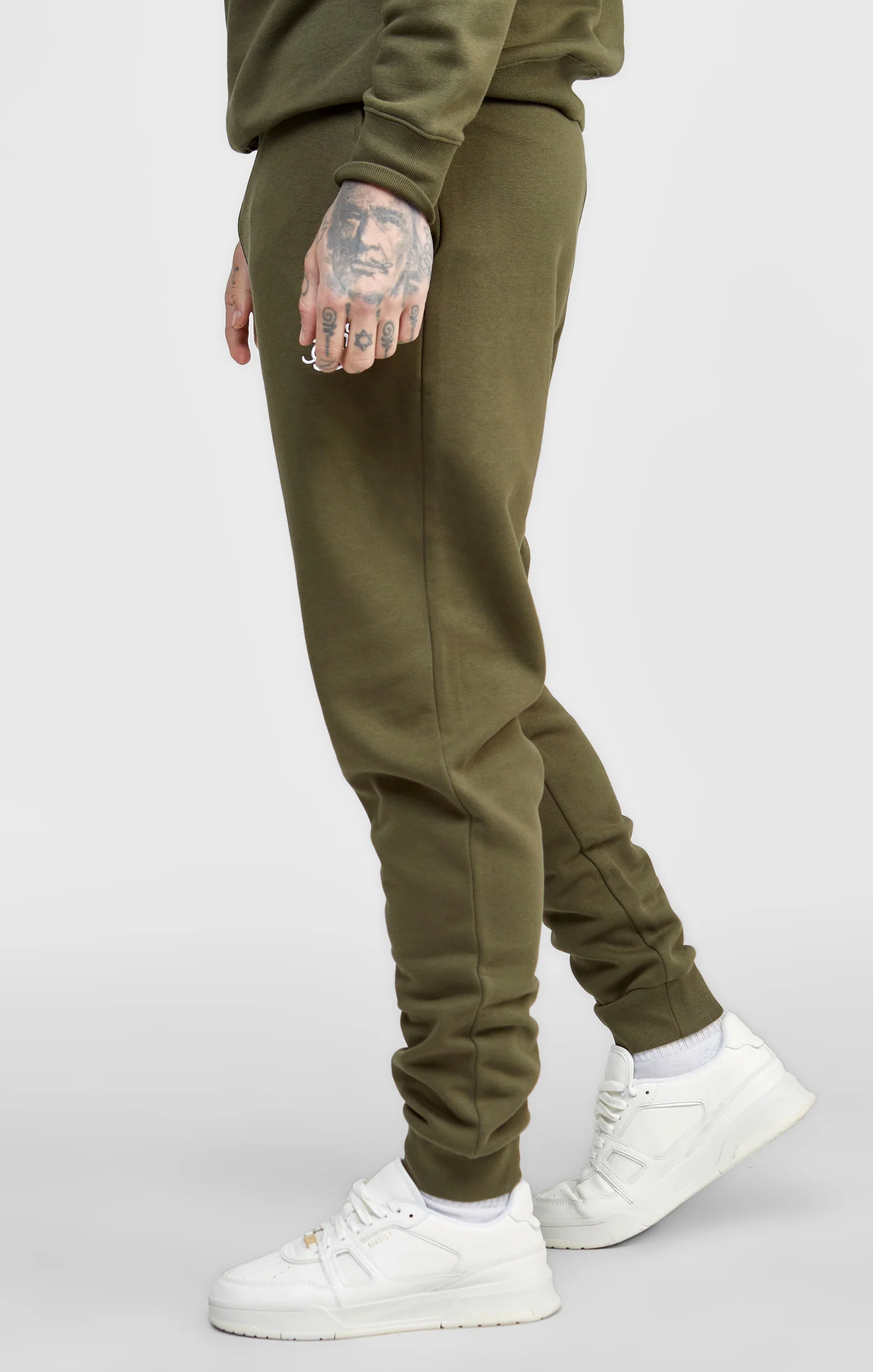 Khaki Essential Cuffed Jogger - Image 2