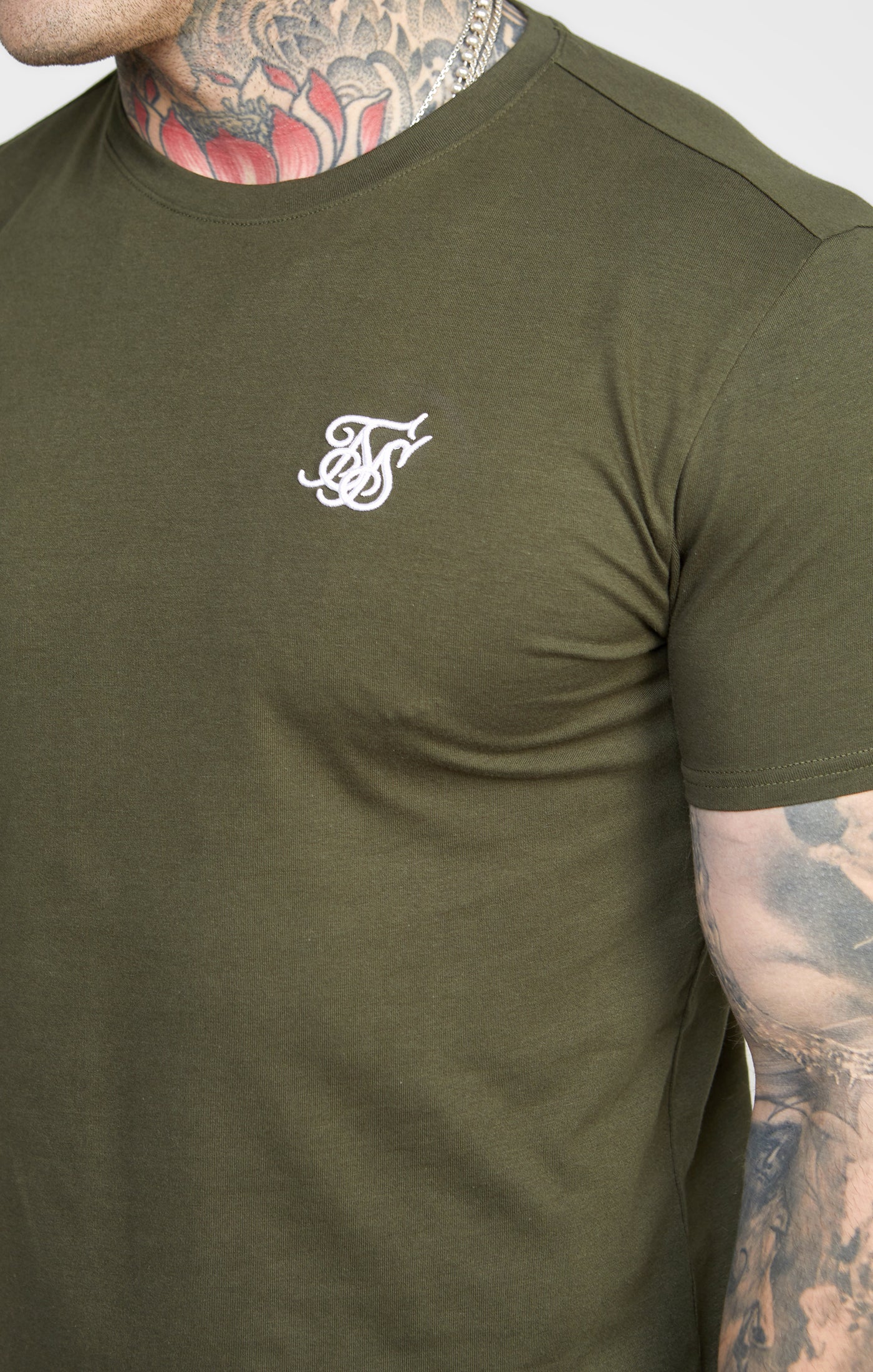 Khaki Essential Muscle Fit T-Shirt - Image 2