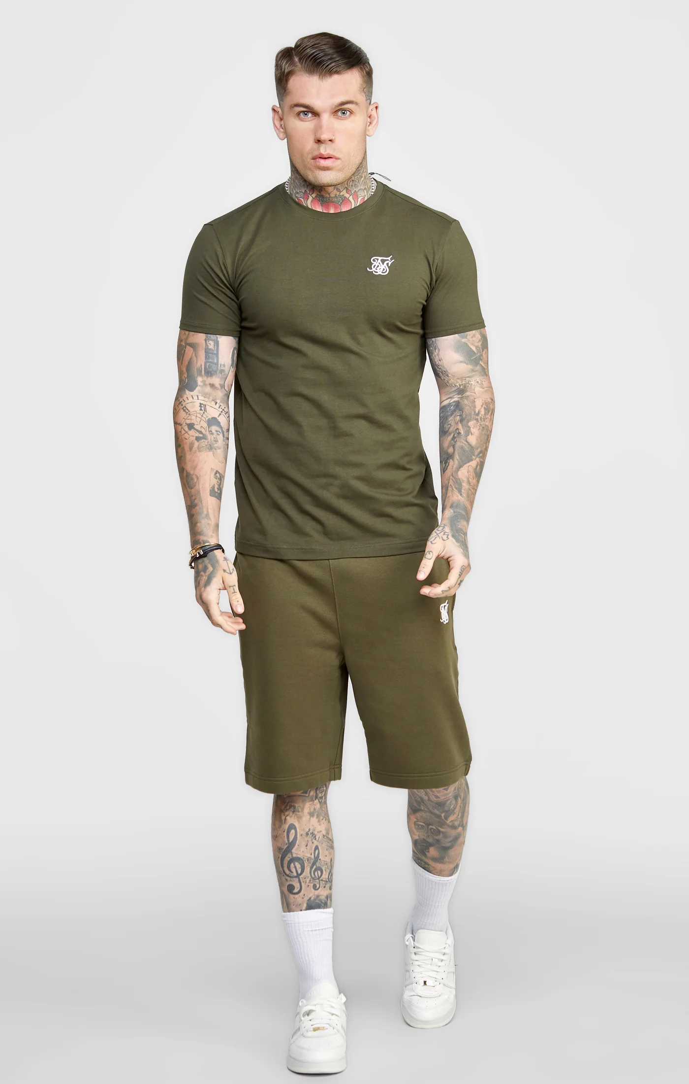 Khaki Essential Muscle Fit T-Shirt - Image 3