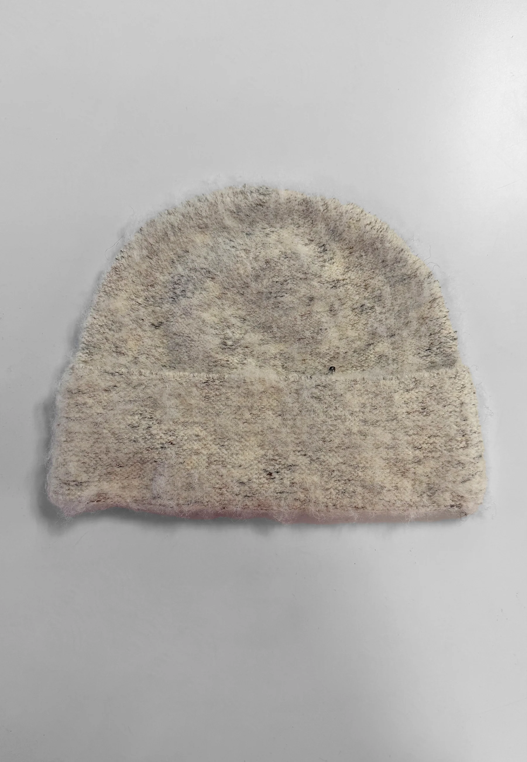 Ecru Knitted Beanie - Image 3
