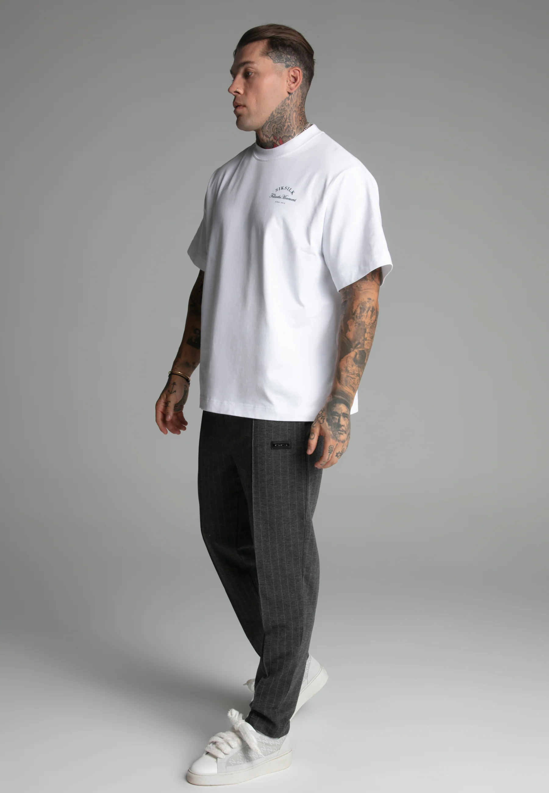 White Logo T-Shirt - Image 4