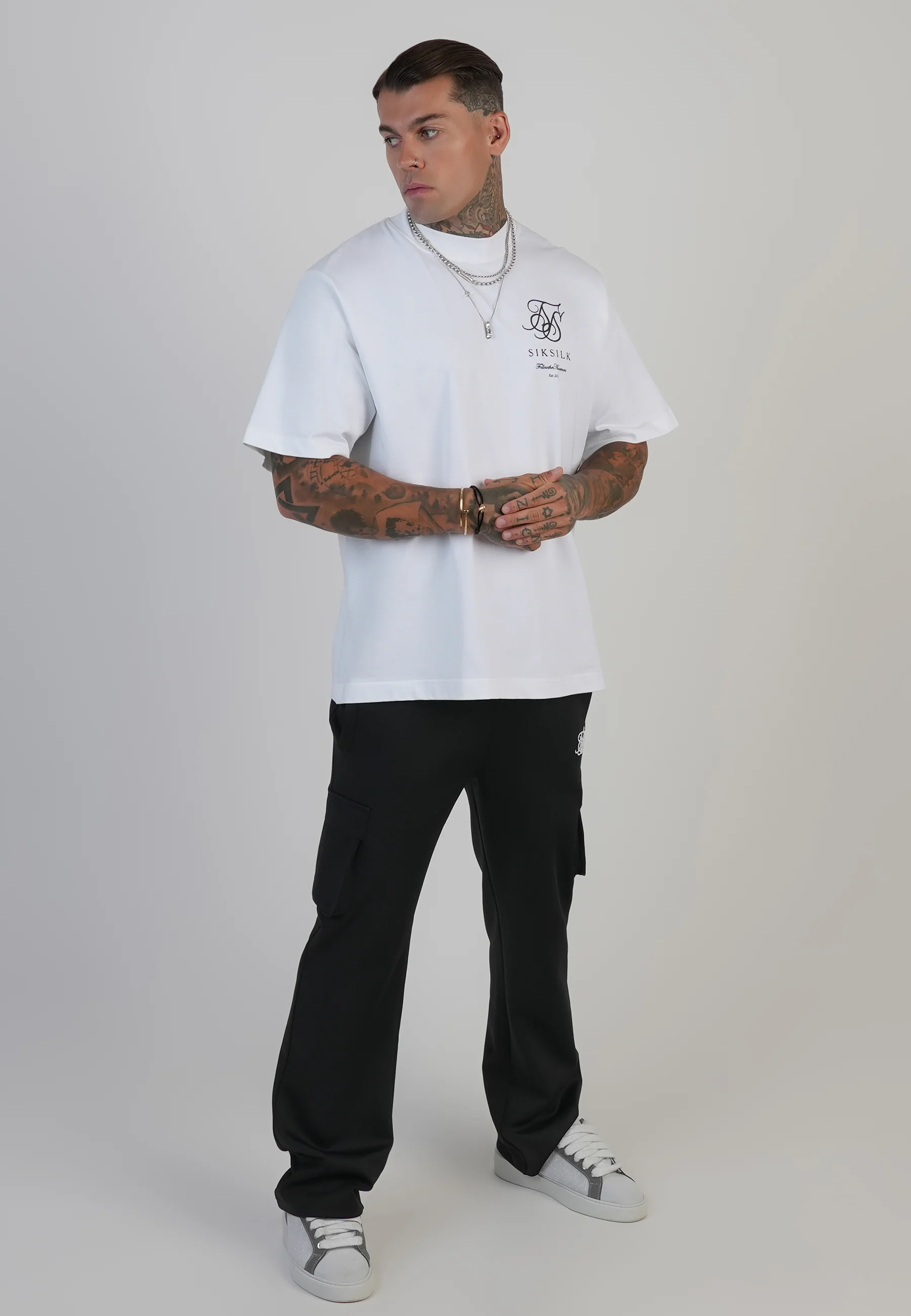 White Logo T-Shirt - Image 4