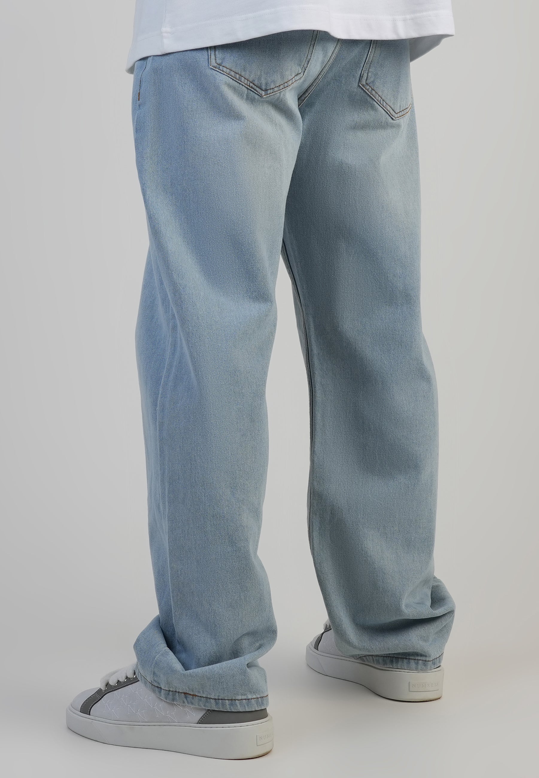 Loose Fit Jeans Washed Light Blue - Image 3