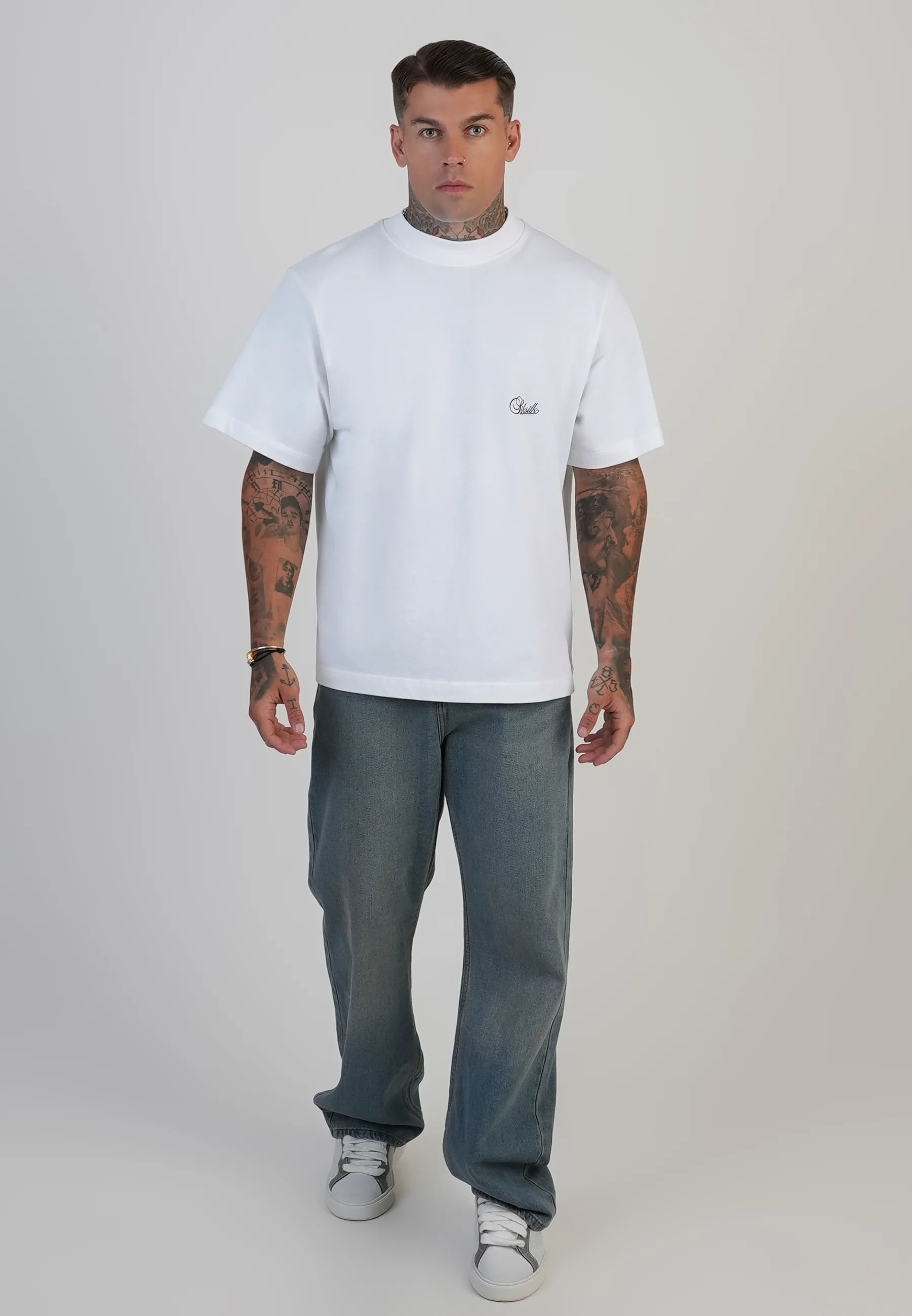 Loose Fit Jeans Washed Vintage Blue - Image 4