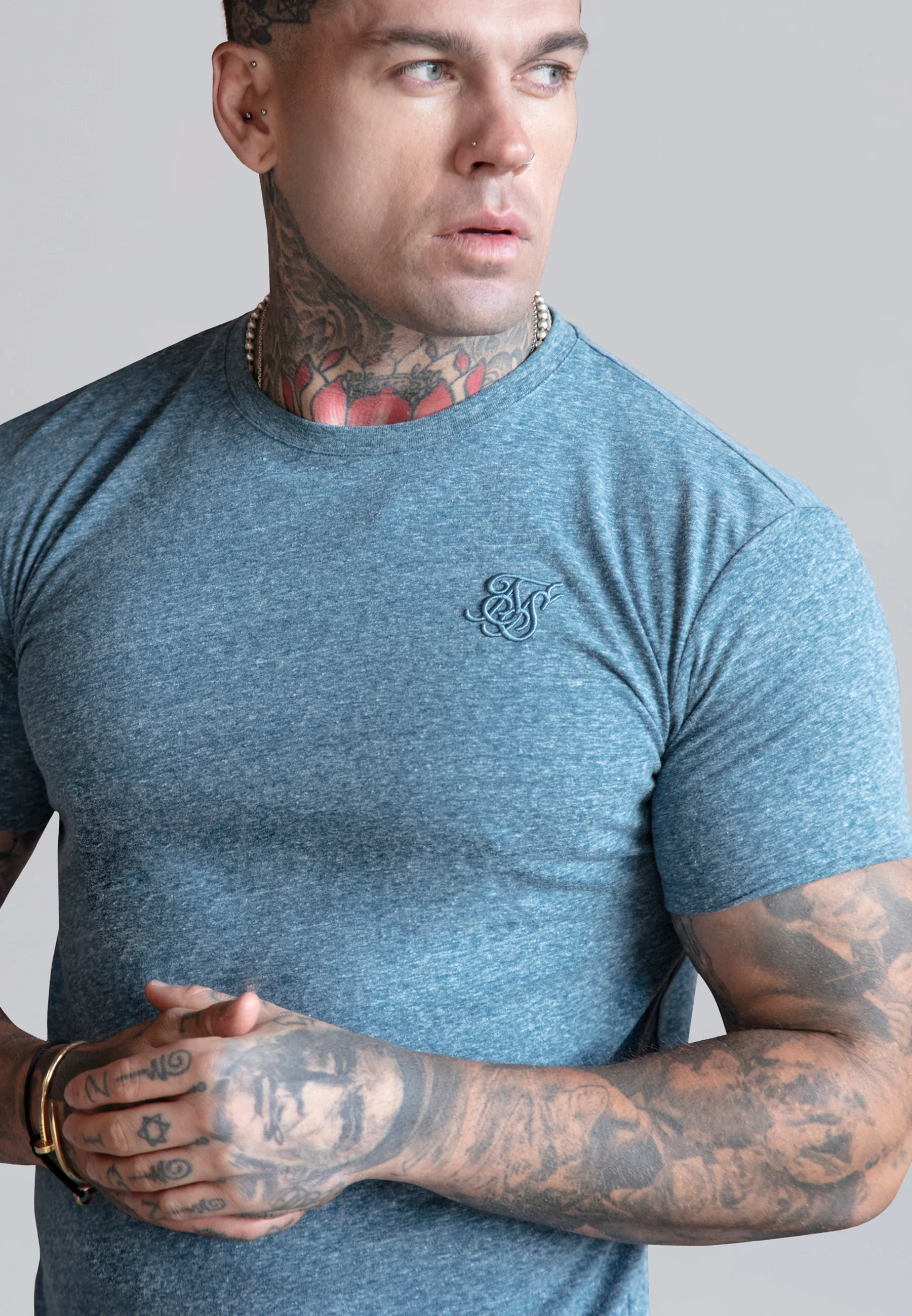 Blue Marl T-Shirt - Image 2