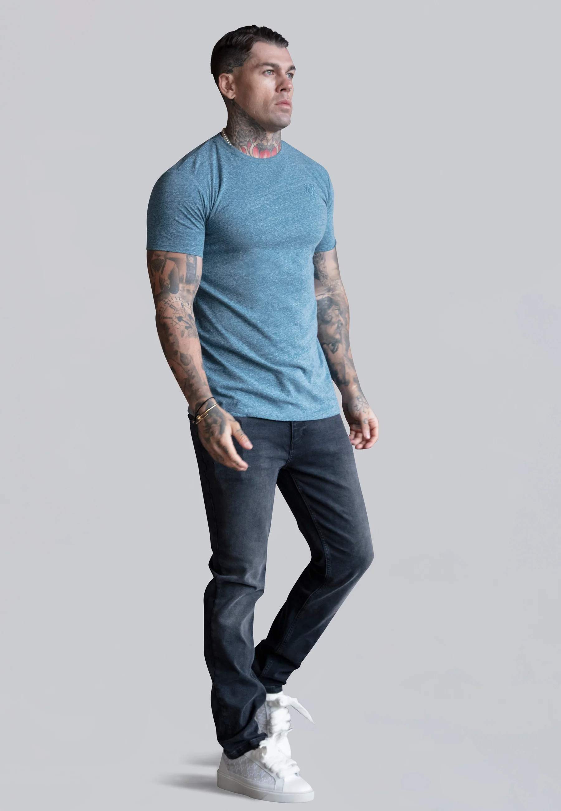 Blue Marl T-Shirt - Image 4