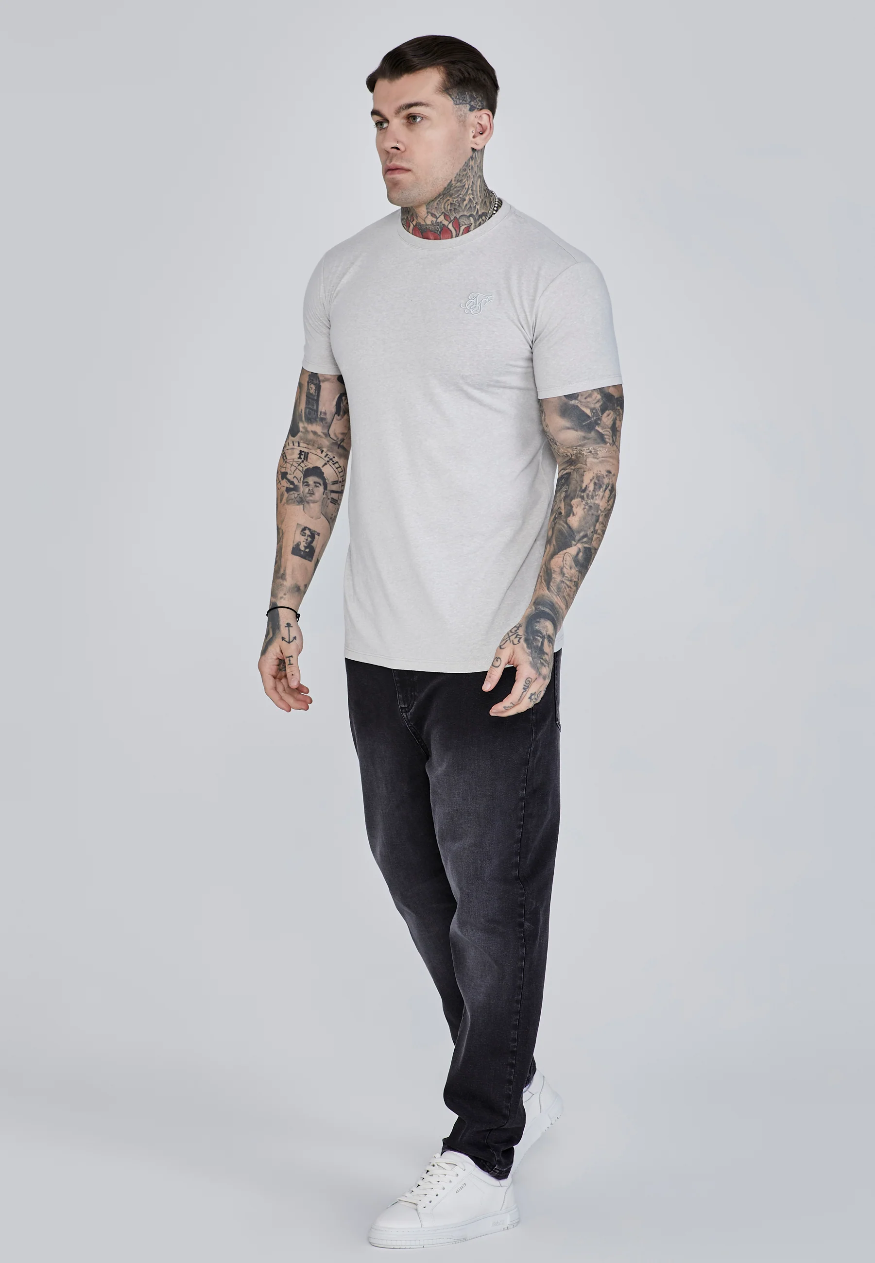 Grey Marl Marl T-Shirt - Image 4