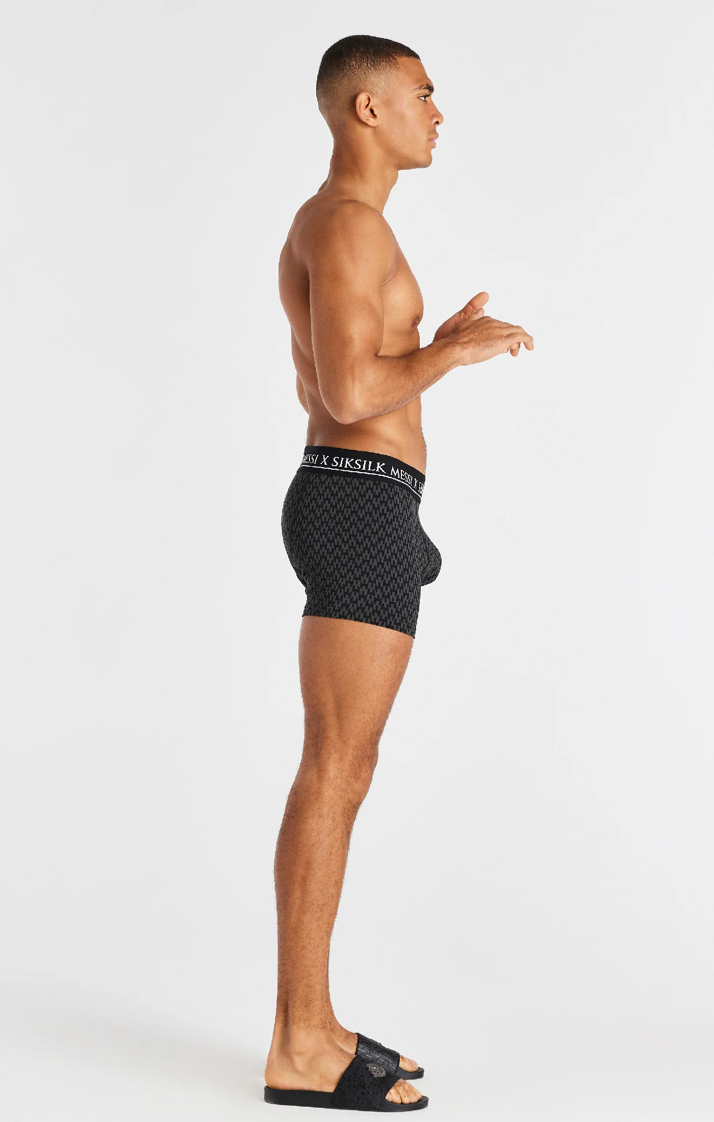 Black, White And Grey Marl Aop 3 Pack Boxers - Image 14