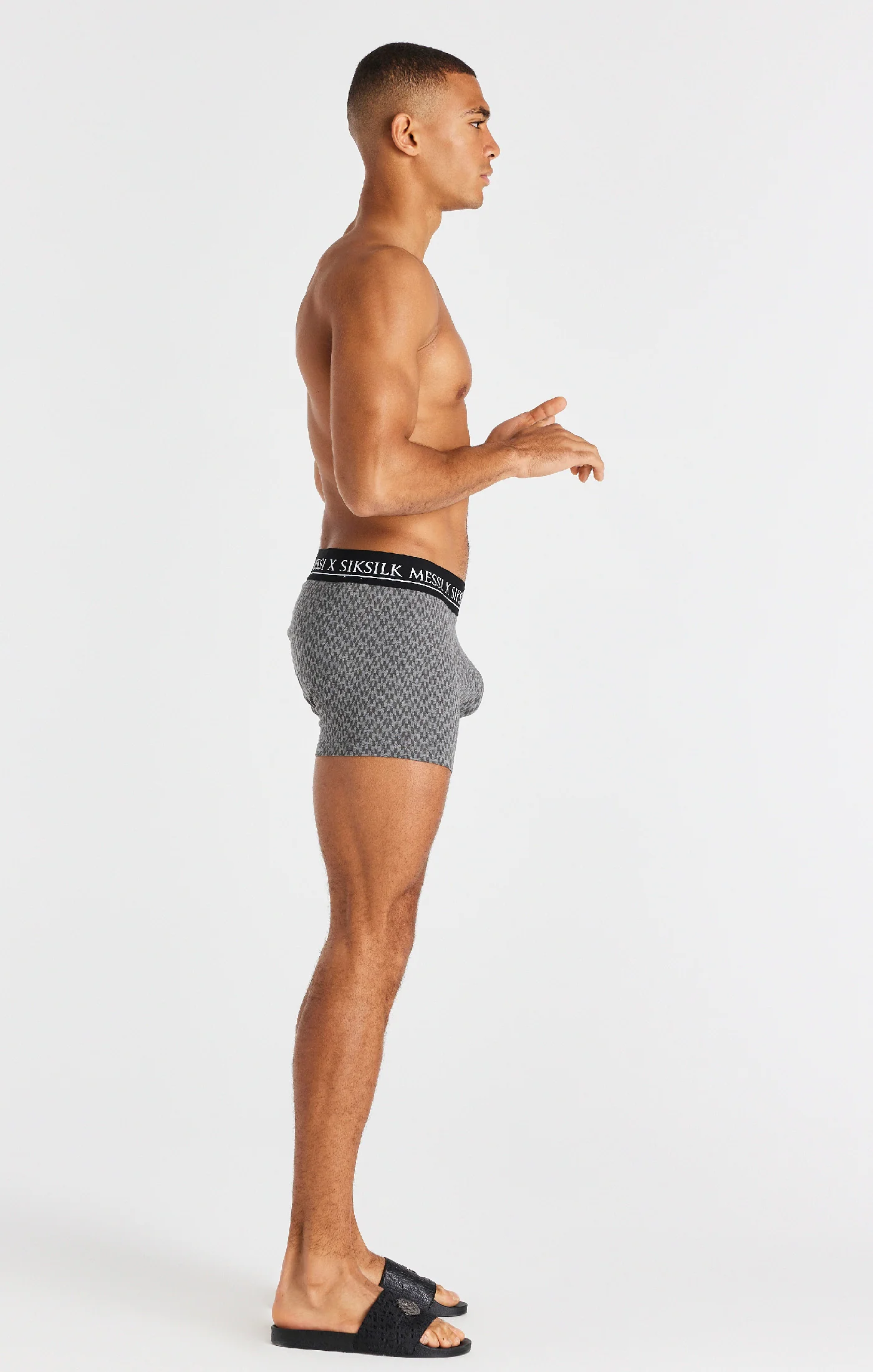Black, White And Grey Marl Aop 3 Pack Boxers - Image 17