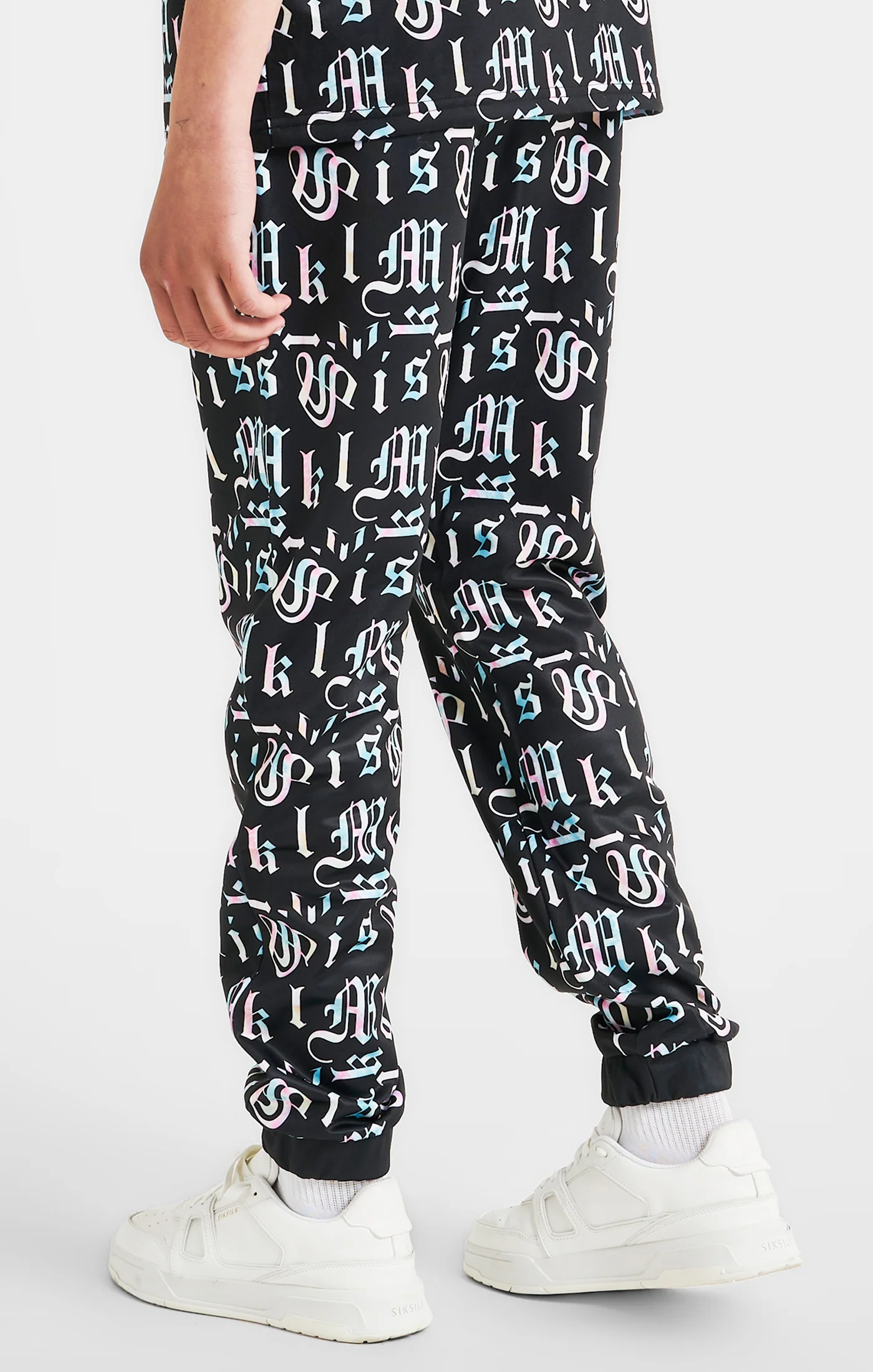 Boys Messi x SikSilk Black Printed Pant - Image 2