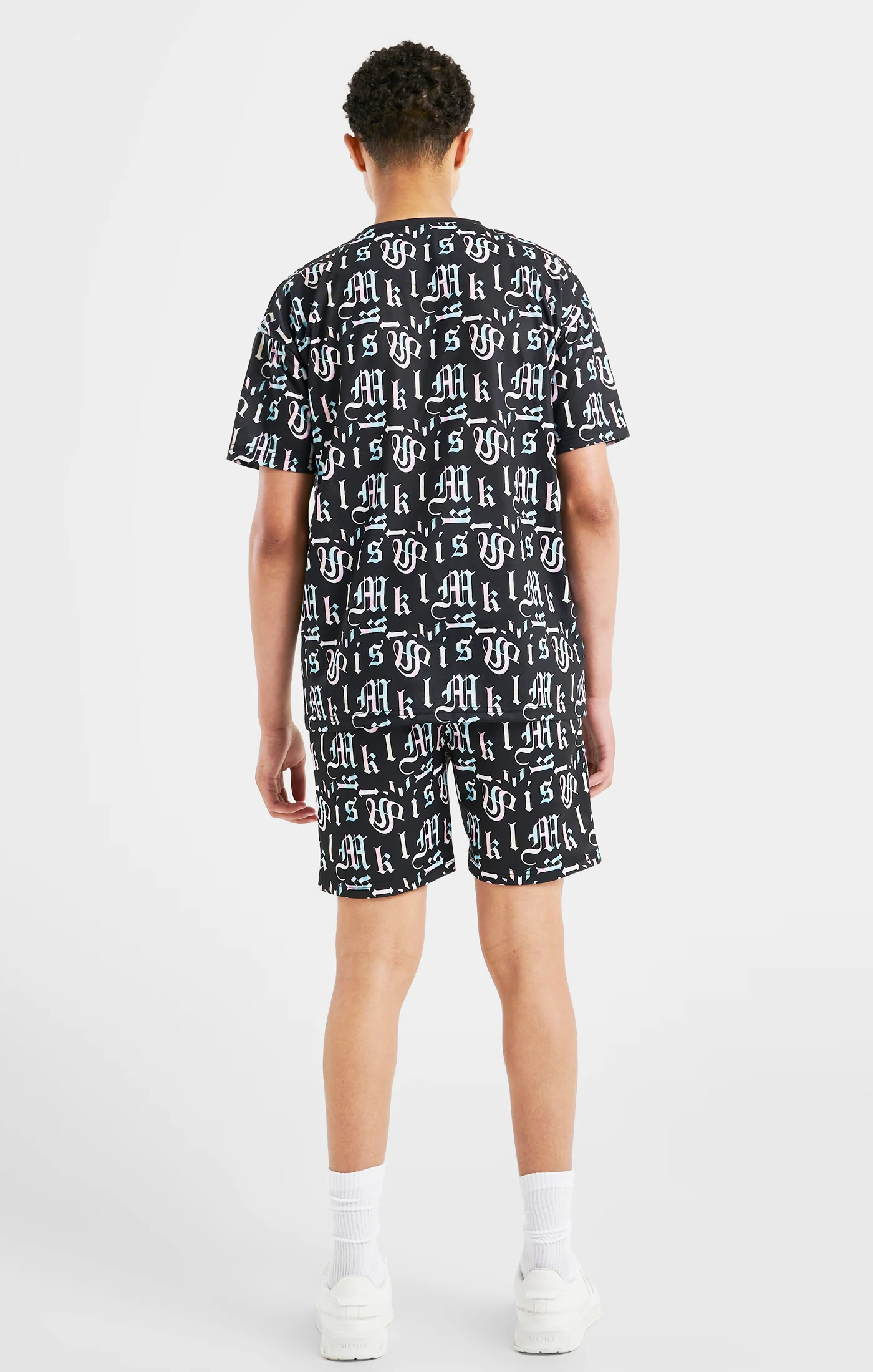 Boys Messi x SikSilk Black Printed Short - Image 5