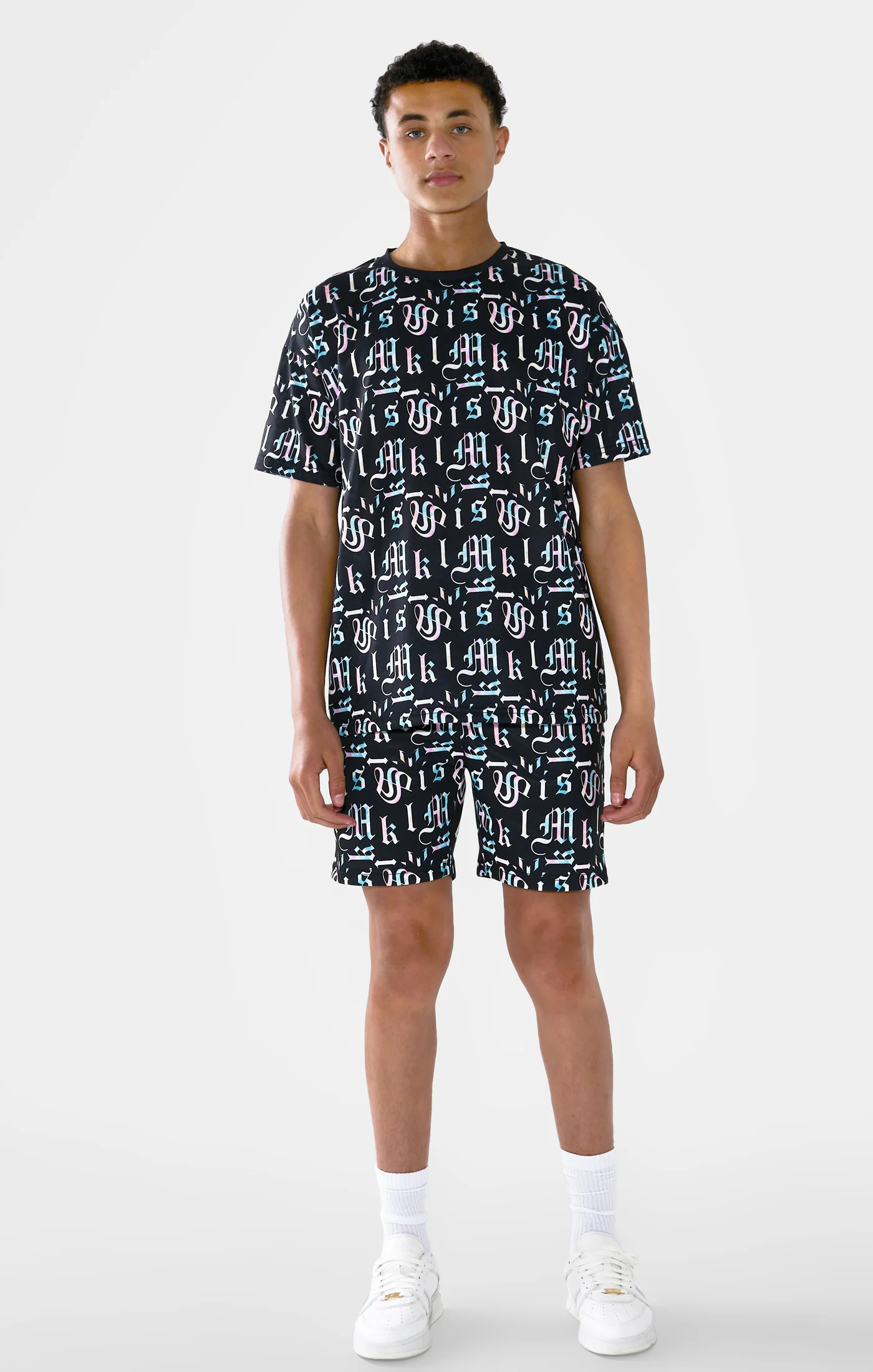 Boys Messi x SikSilk Black Printed Short - Image 7