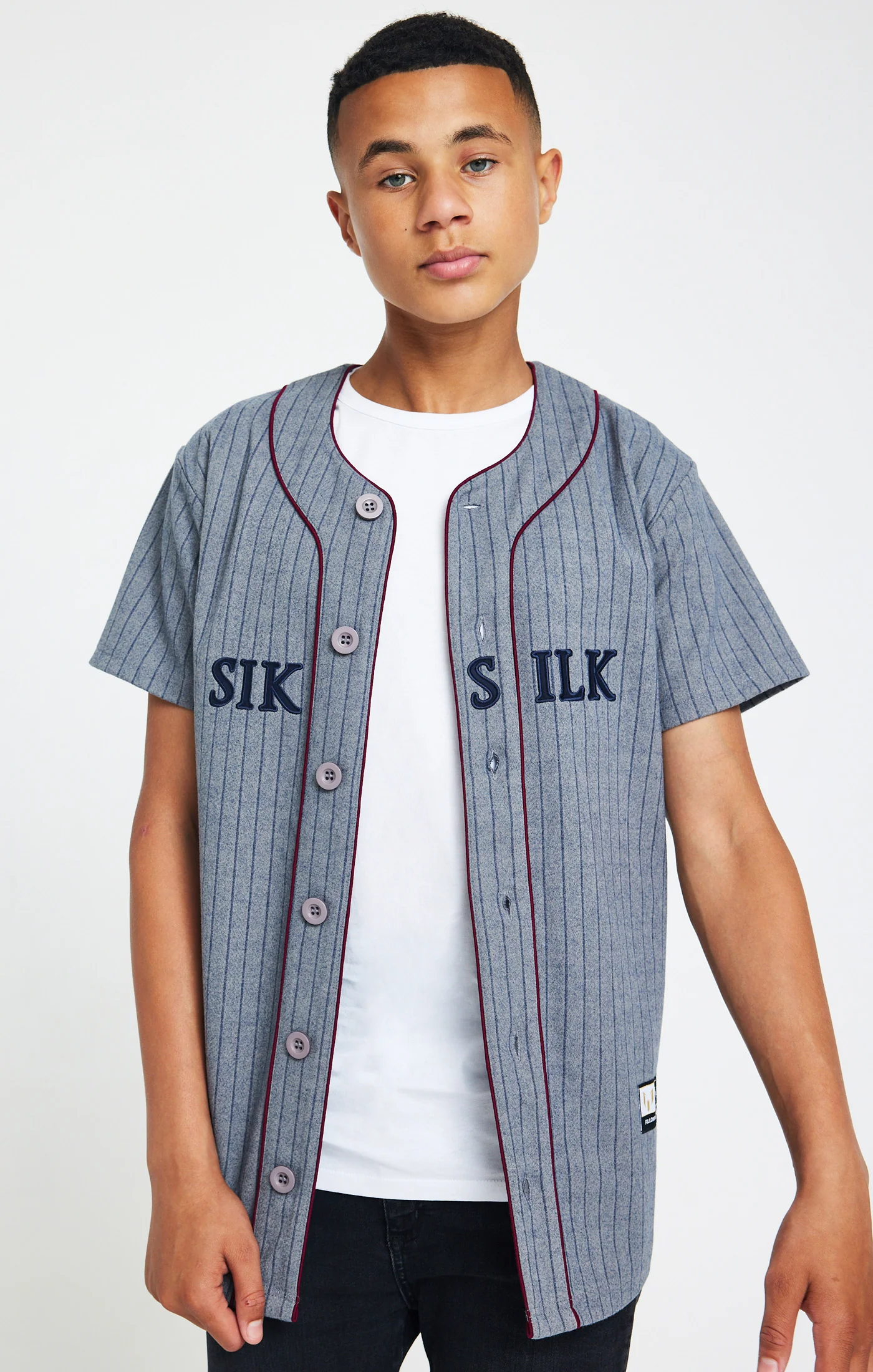 Boys Messi x SikSilk Grey Baseball Jersey - Image 2
