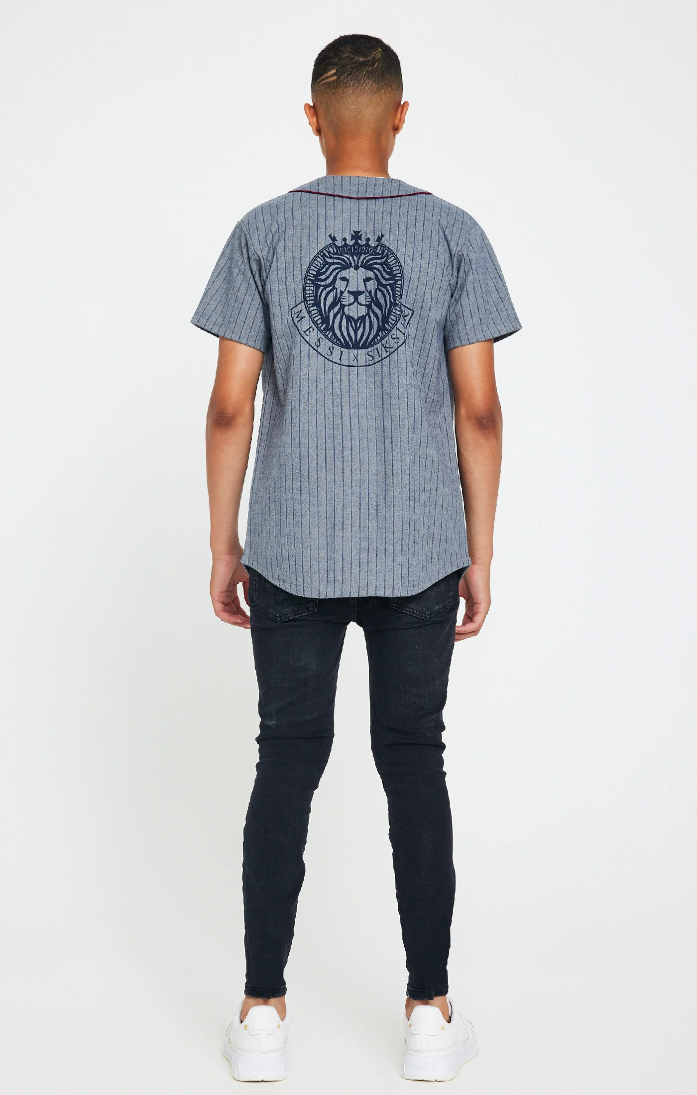 Boys Messi x SikSilk Grey Baseball Jersey - Image 6