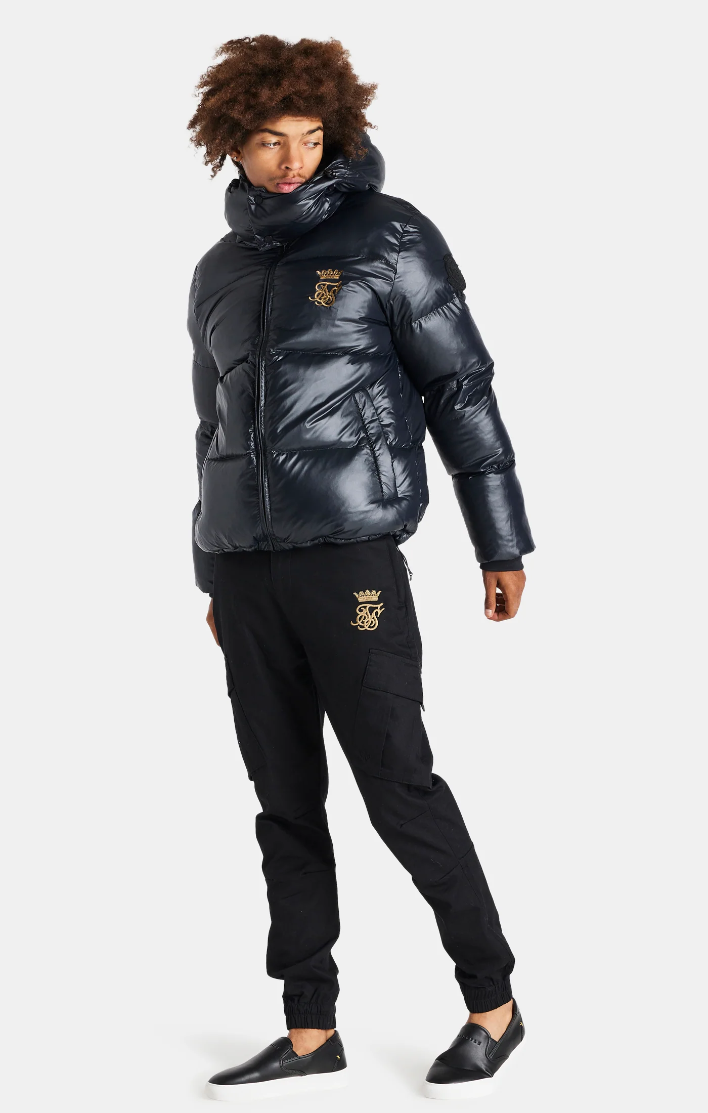 Messi x SikSilk Black Bubble Jacket - Image 2