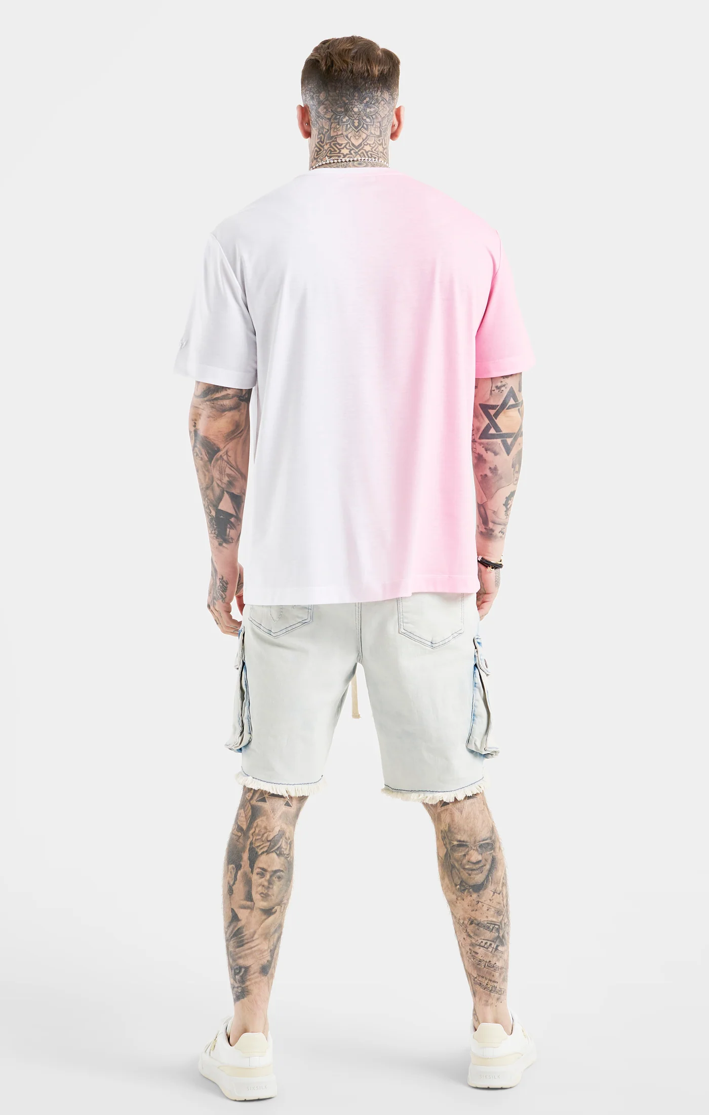 Messi x SikSilk White Denim Short - Image 5