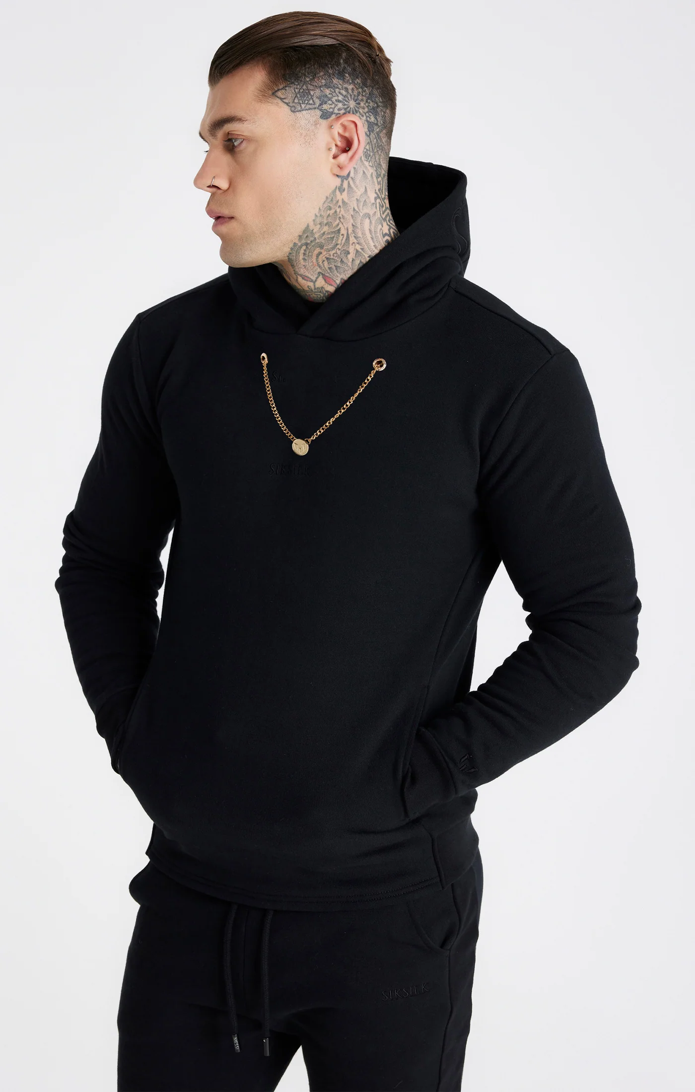 Messi x SikSilk Black Chain Hoodie
